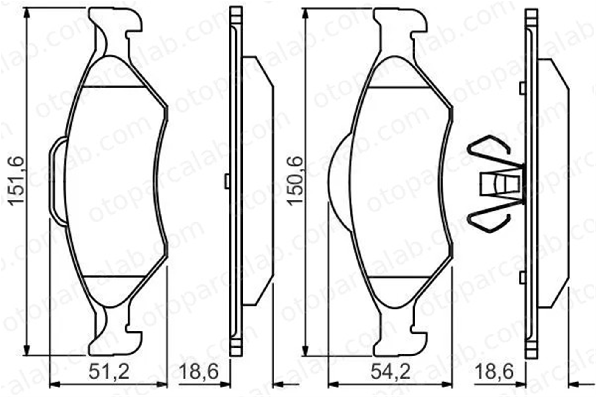 BOSCH 0 986 424 645 Fren Disk Balata Ön FORD FIESTA IV KA YS6J2K021AA 1031781