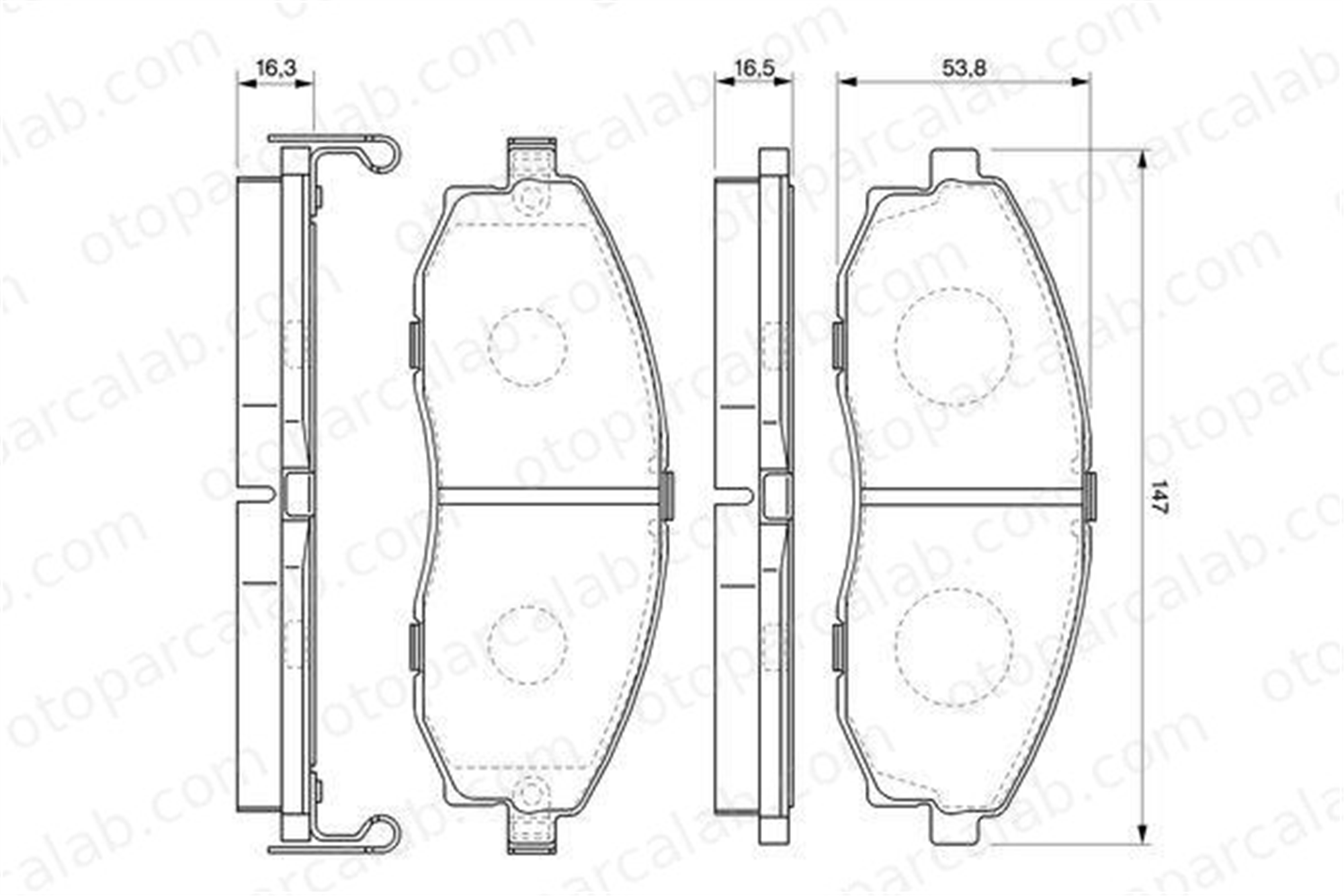 BOSCH 0 986 424 670 Fren Disk Balata Ön HYUNDAI H-1 / STAREX Minibüs/Otobüs H-1 Panelvan/Van 581014AA00 4AA6158101