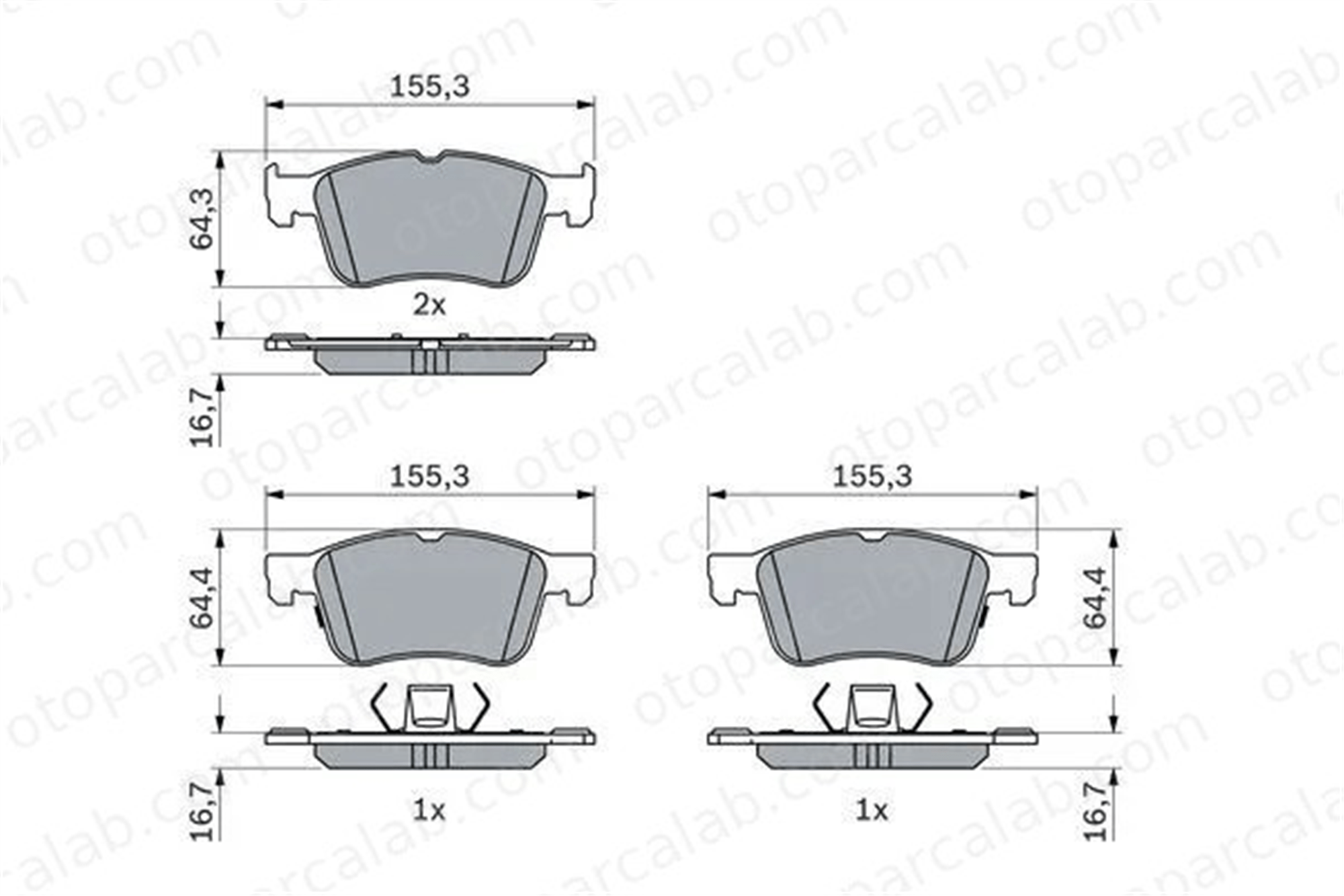 BOSCH 0 986 424 885 Fren Disk Balata Ön FORD FOCUS IV FOCUS IV Turnier KTJX612K021AEB 2210416