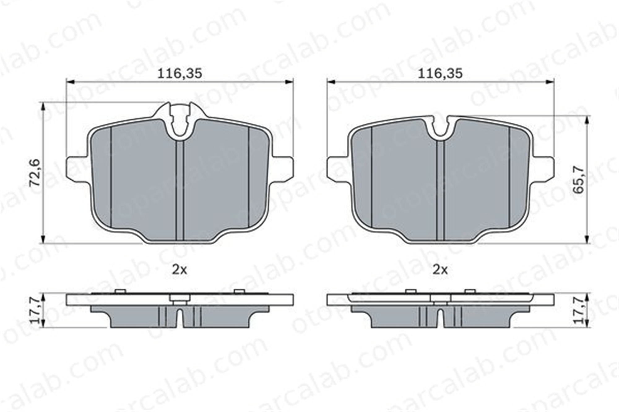 BOSCH 0 986 424 922 Fren Disk Balata Ön BMW 5 6 Gran Turismo 34216870552 34216890353