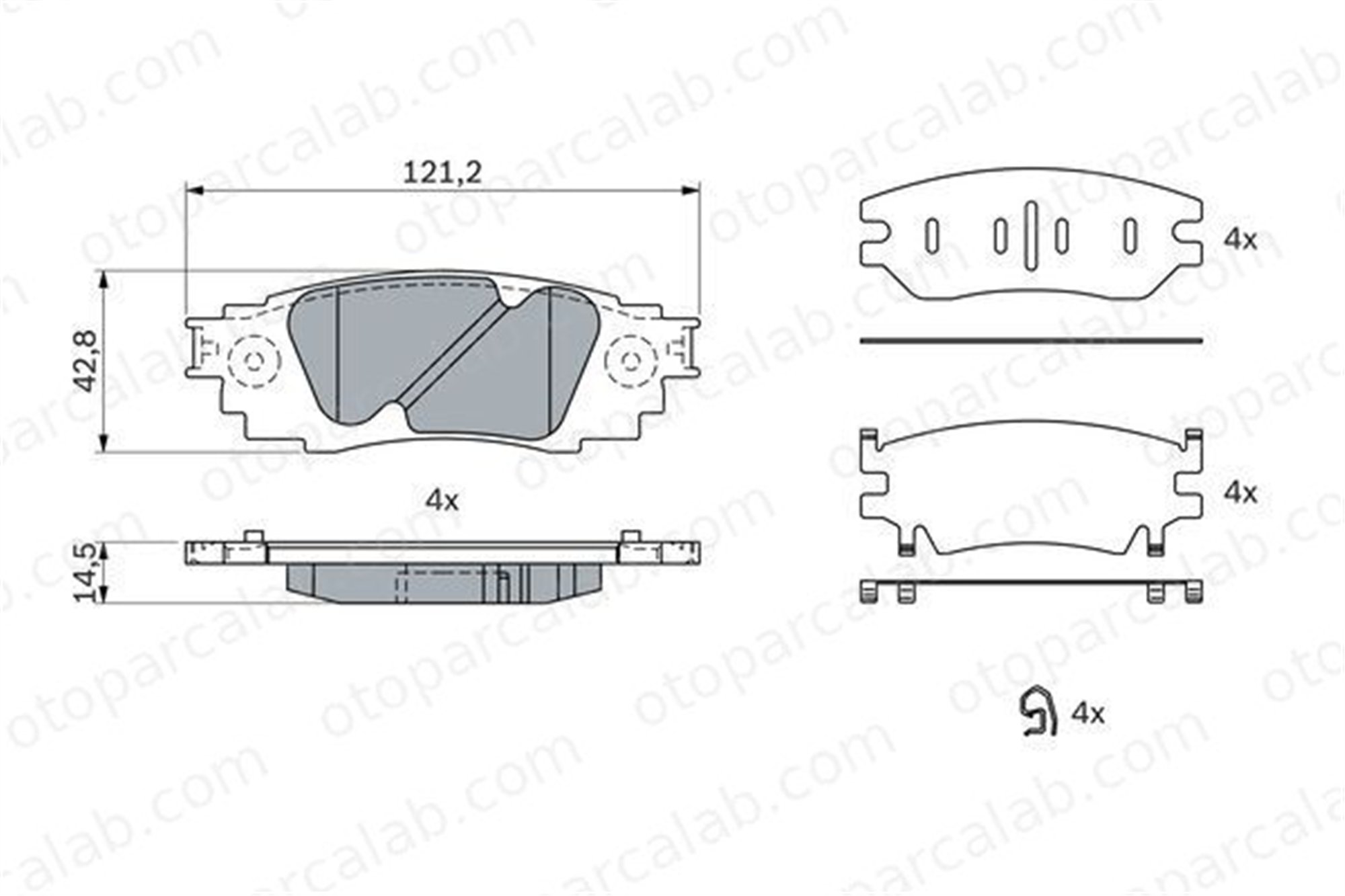 BOSCH 0 986 424 927 Fren Disk Balata Ön LEXUS RX 446648160 0446648160