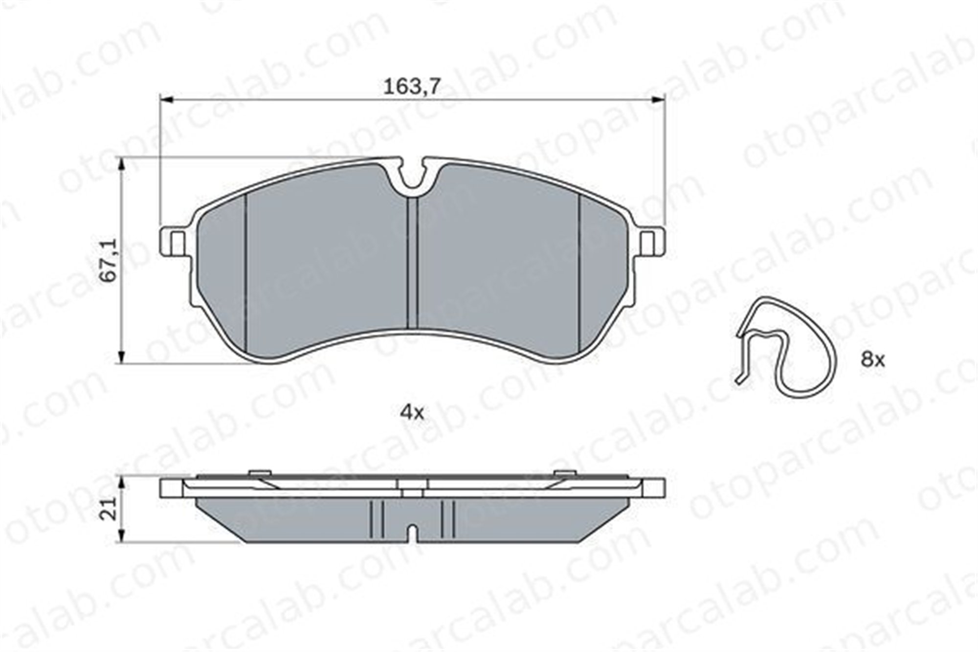 BOSCH 0 986 424 929 Fren Disk Balata Ön VW CRAFTER Panelvan/Van MAN TGE Panelvan/Van 2N0698151 65508206000