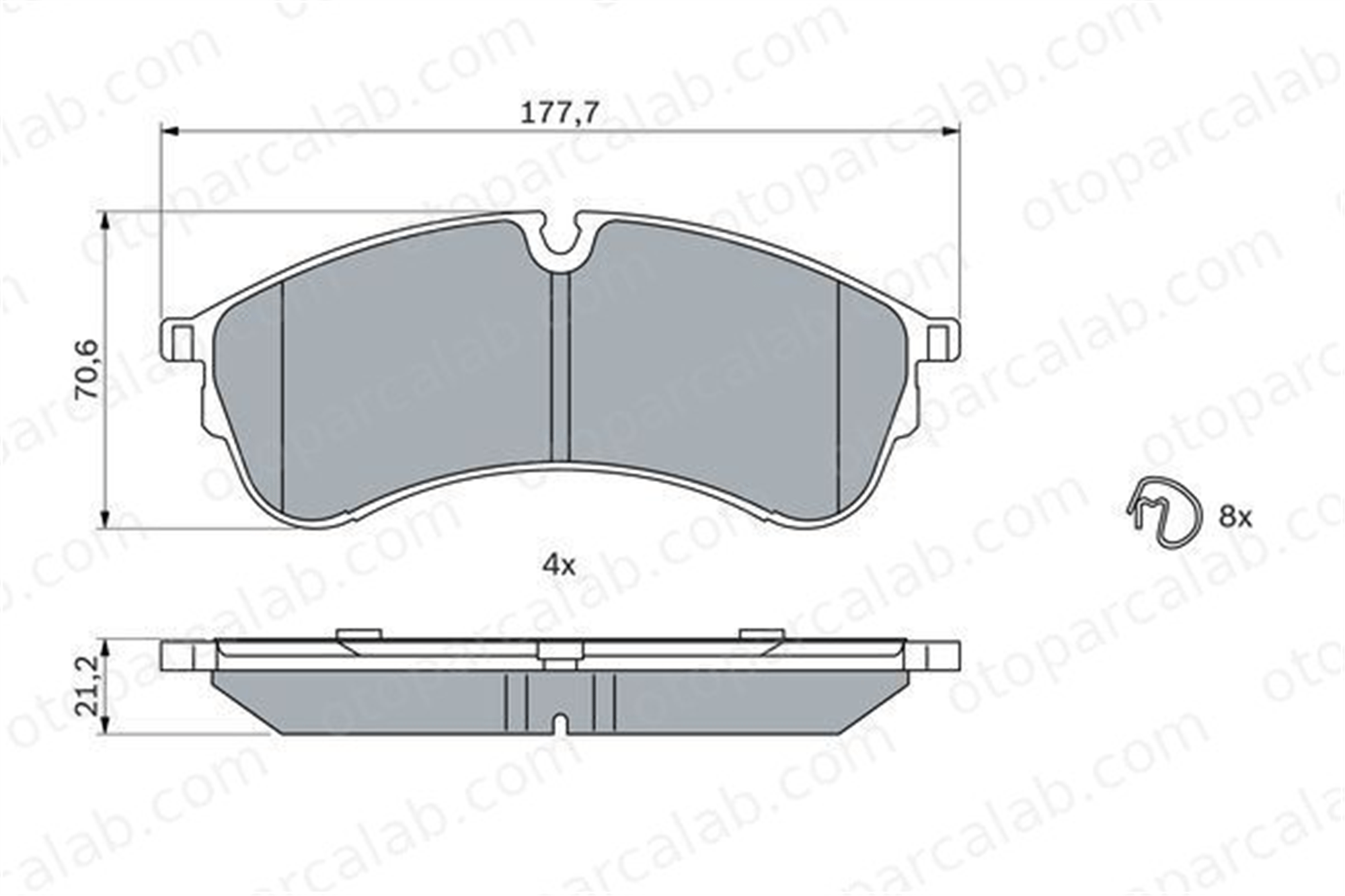 BOSCH 0 986 424 930 Fren Disk Balata Ön VW CRAFTER Panelvan/Van CRAFTER Platform şasi 2N0698151A 65508206001