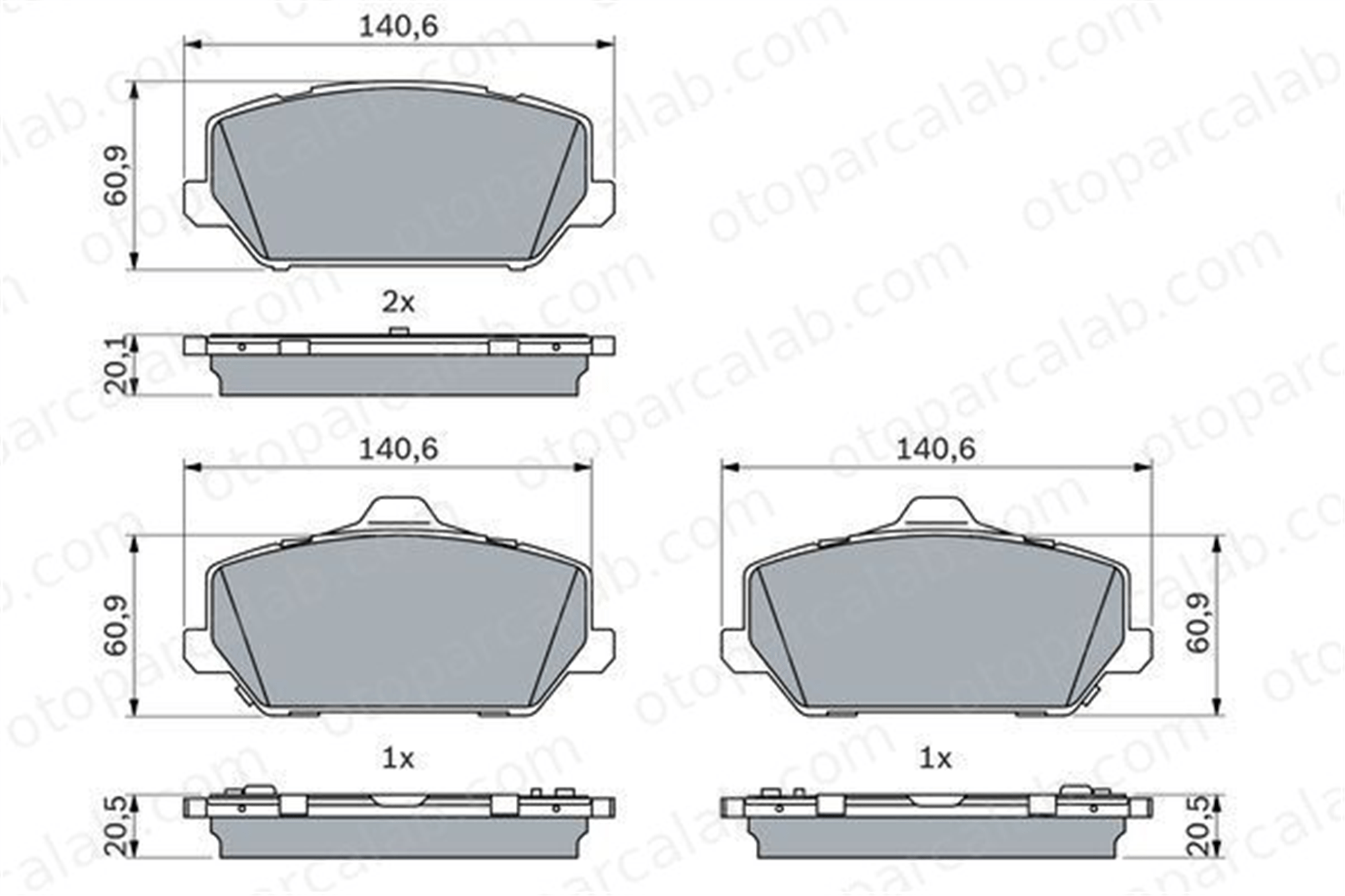 BOSCH 0 986 424 954 Fren Disk Balata Ön HYUNDAI i30 FASTBACK 58101S0A00 58101I3A00