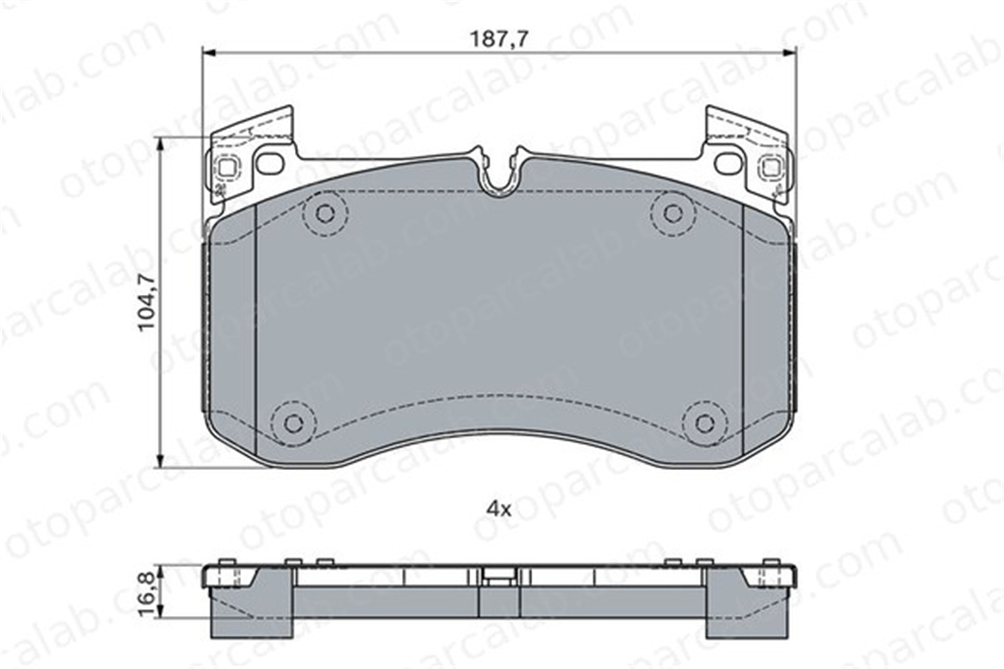 BOSCH 0 986 460 037 Fren Disk Balata Ön MERCEDES-BENZ GLE GLE Coupe 4205002 0004205002