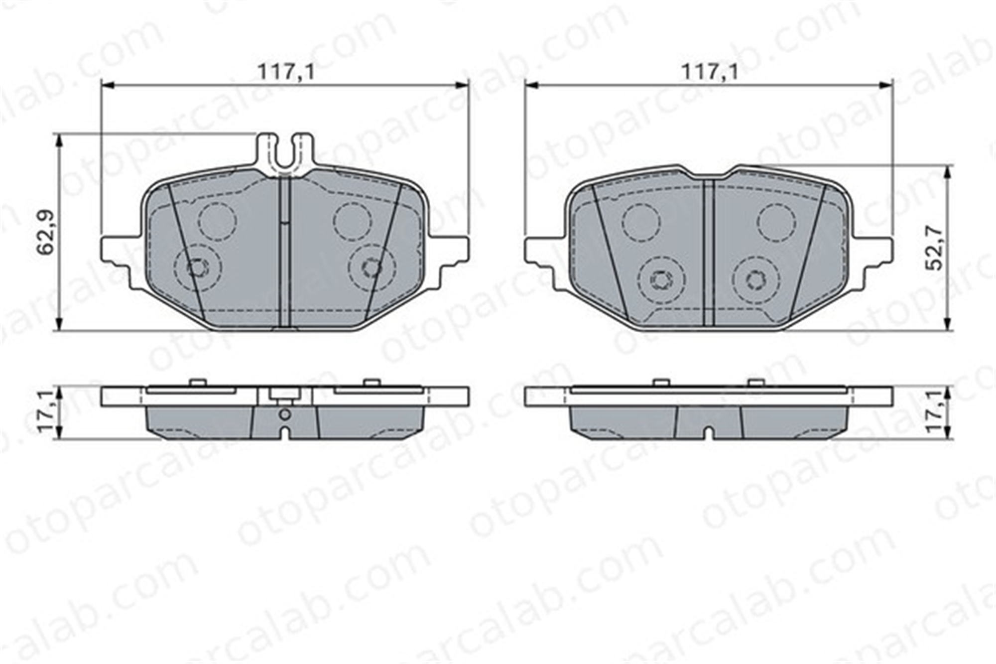BOSCH 0 986 460 163 Fren Disk Balata Ön MERCEDES-BENZ C-SERISI T-MODEL A0004201304 4201104