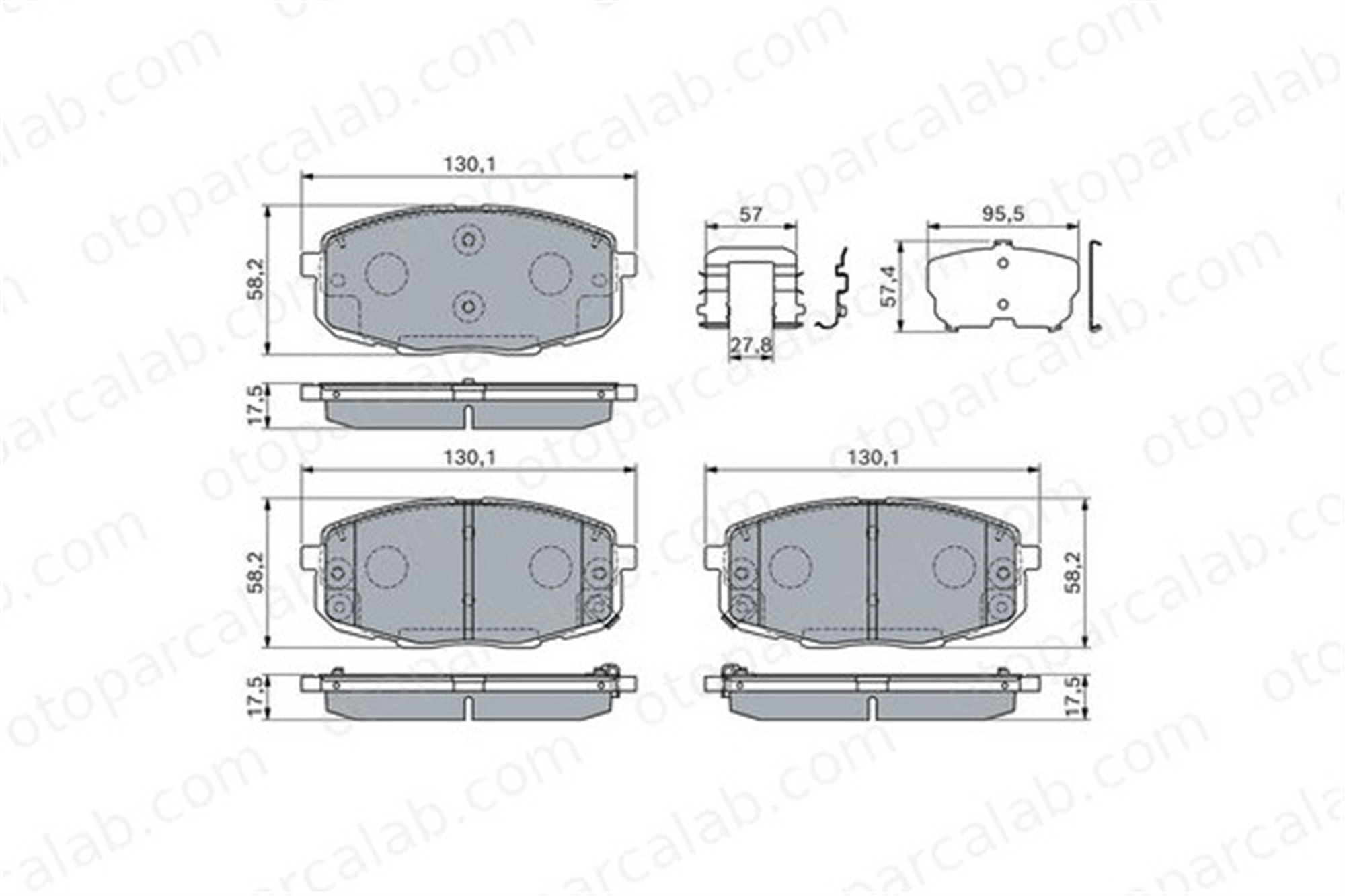 BOSCH 0 986 460 168 Fren Disk Balata Ön HYUNDAI KONA 58101G3A00 58101J9A50
