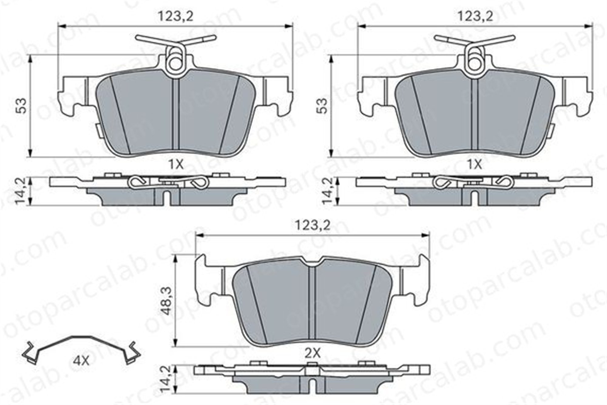 BOSCH 0 986 460 237 Fren Disk Balata Arka FORD KUGA II MONDEO V Turnier KTLJ9C2M008ANC 2478915