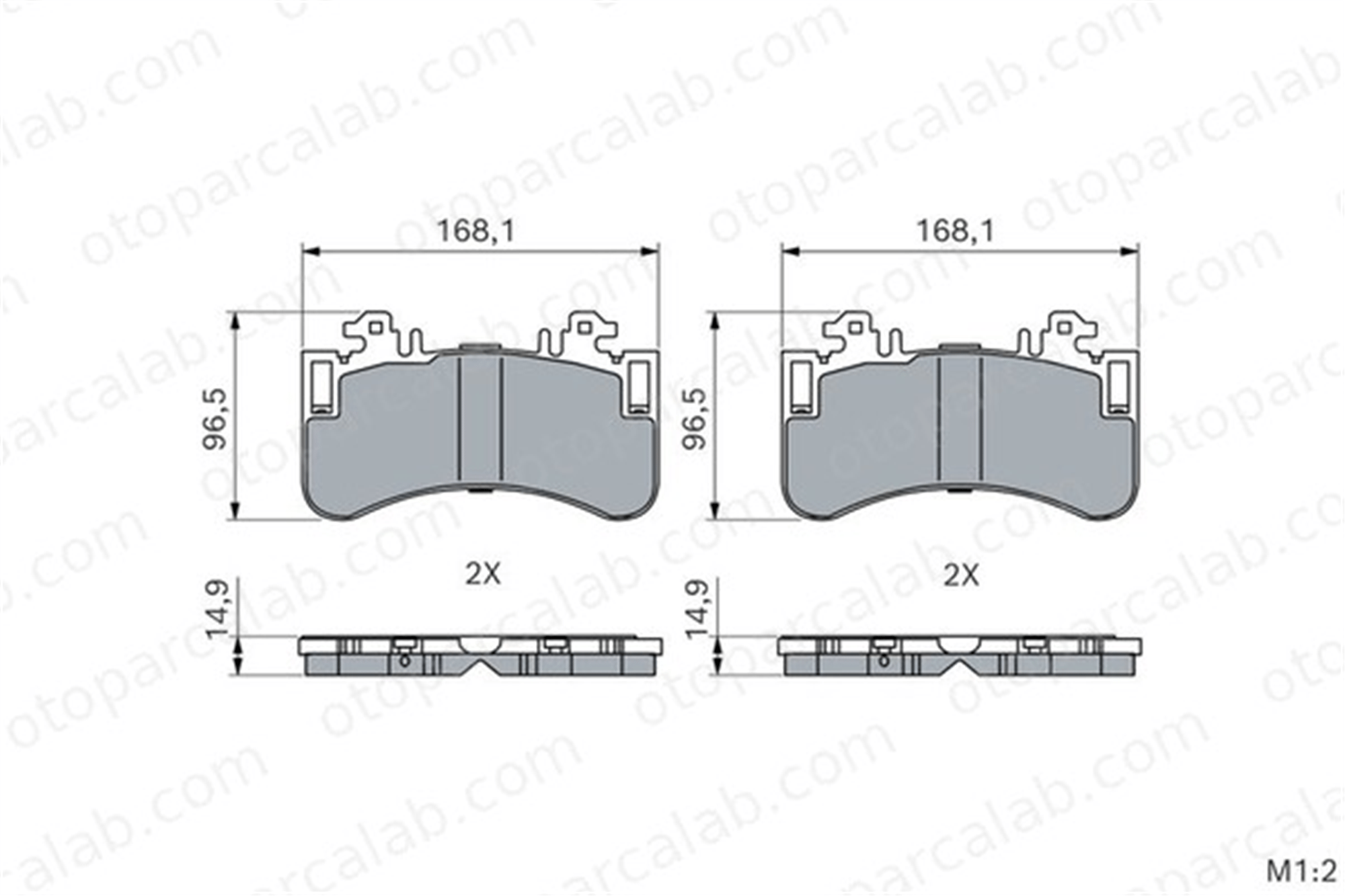 BOSCH 0 986 460 252 Fren Disk Balata Ön MERCEDES-BENZ EQE A0004212702 4200706