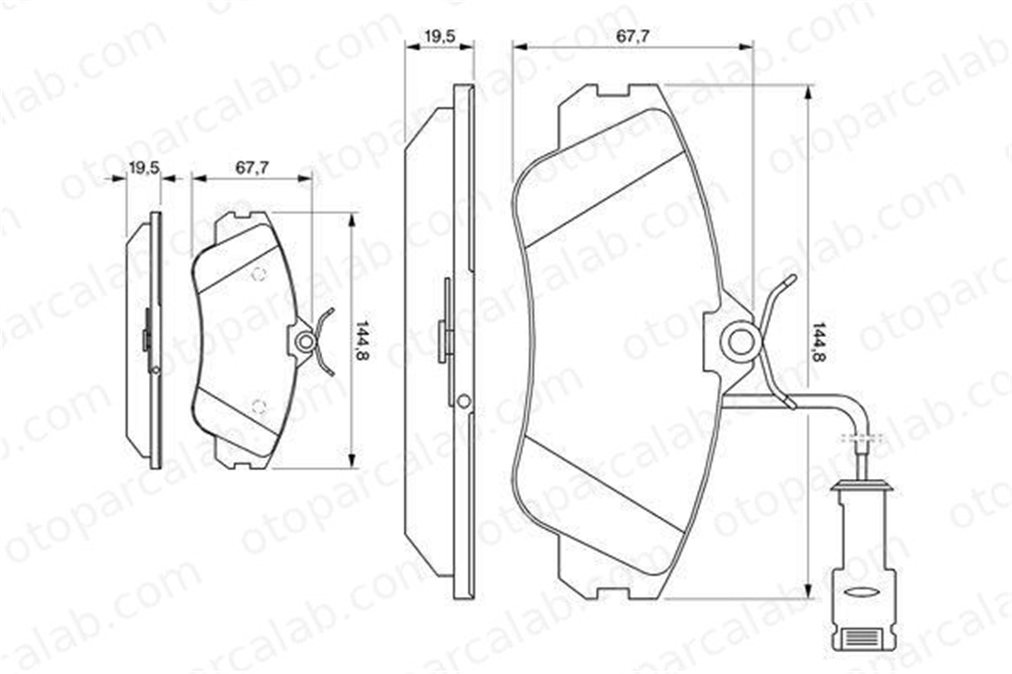 BOSCH 0 986 461 115 Fren Disk Balata Ön AUDI 100 C3 Avant 100 C3 Sedan 441698151E 447615115B