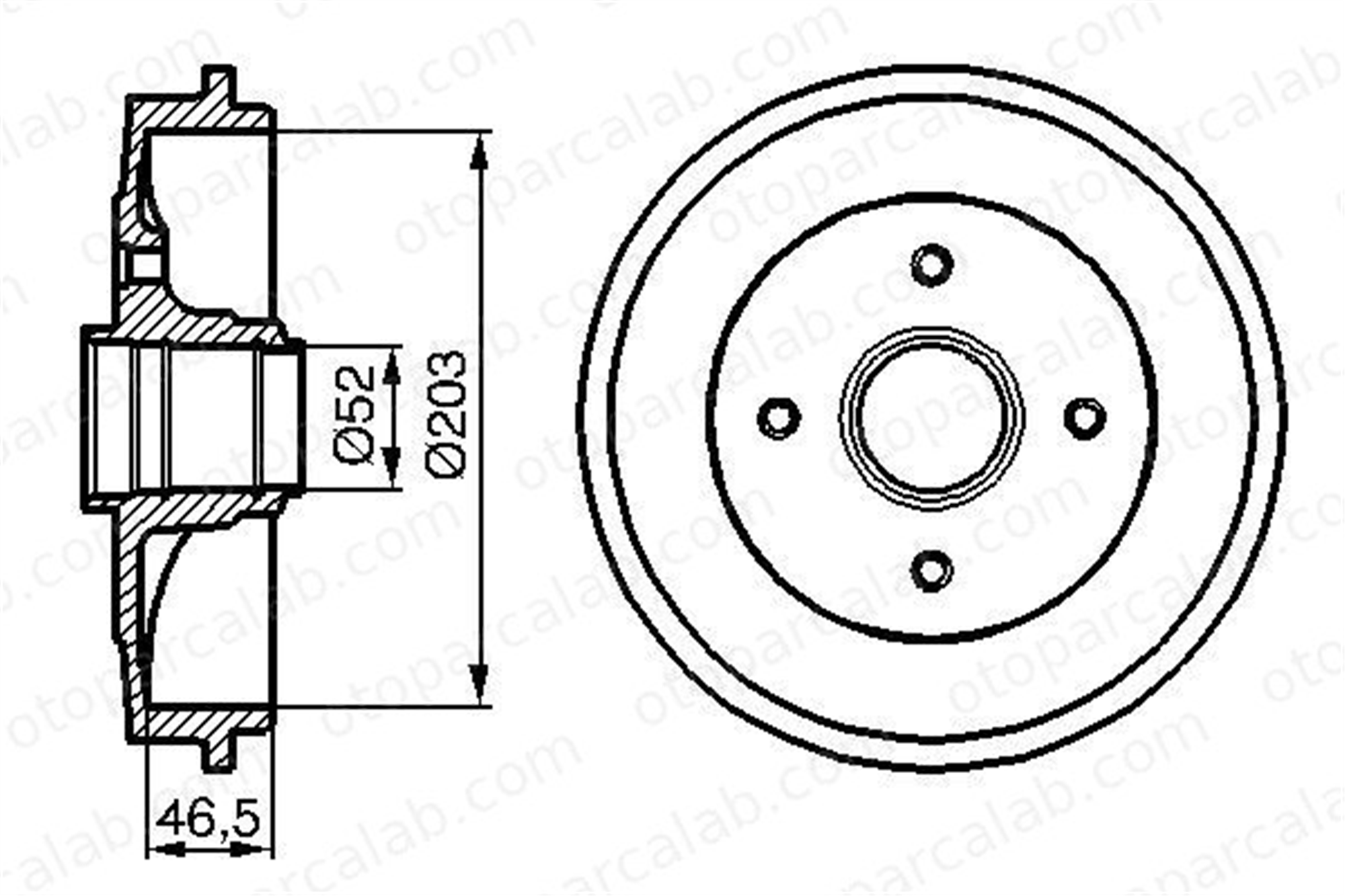 BOSCH 0 986 477 127 Kampana Arka Sağ veya Sol OPEL AGILA 432065F012 432065F014