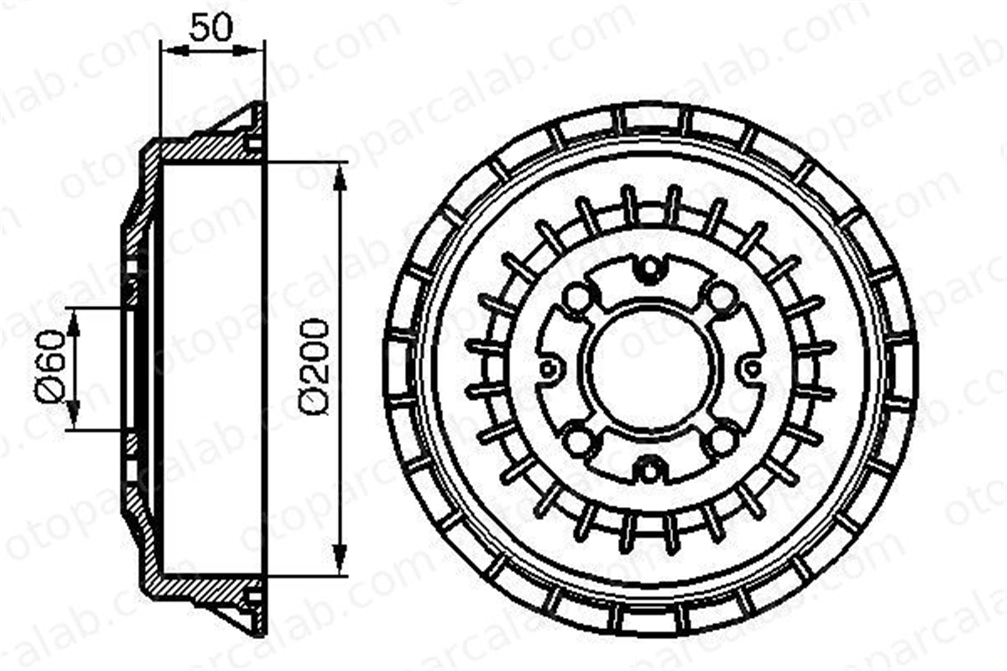 BOSCH 0 986 477 146 Kampana Arka Sağ veya Sol LADA SAMARA 110 986477146 0 986 477 146