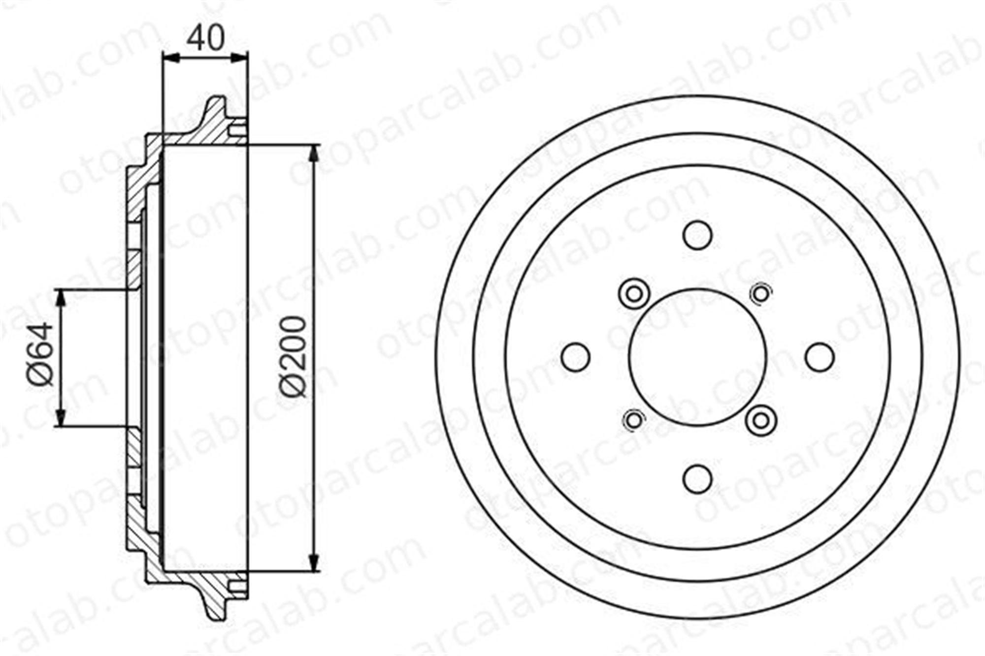 BOSCH 0 986 477 188 Kampana Arka Sağ veya Sol SUZUKI SWIFT II Hatchback SWIFT II Sedan 432060W710 43206VE800