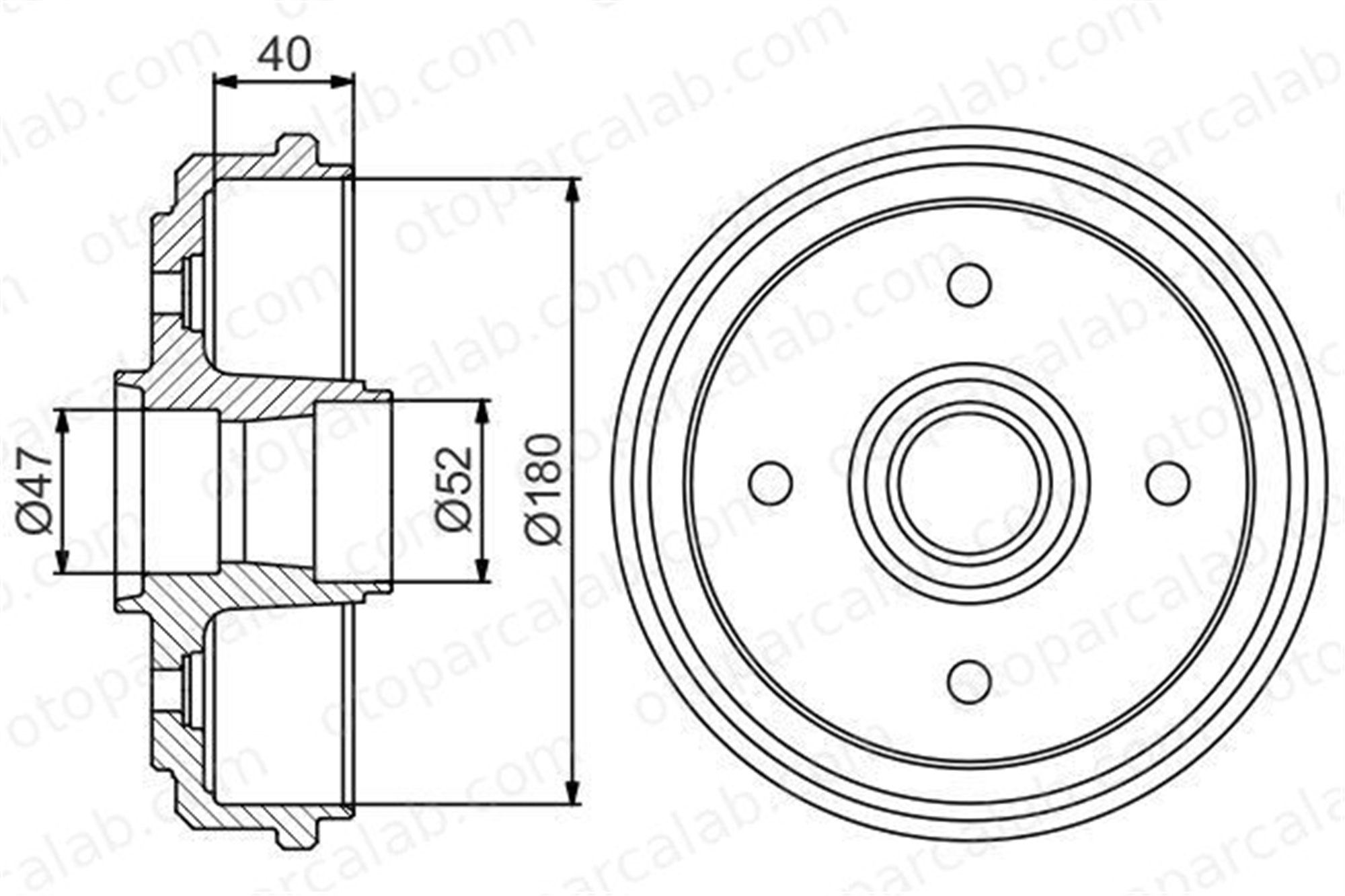 BOSCH 0 986 477 192 Kampana Arka Sağ veya Sol CHEVROLET MATIZ SPARK 986477192 0 986 477 192