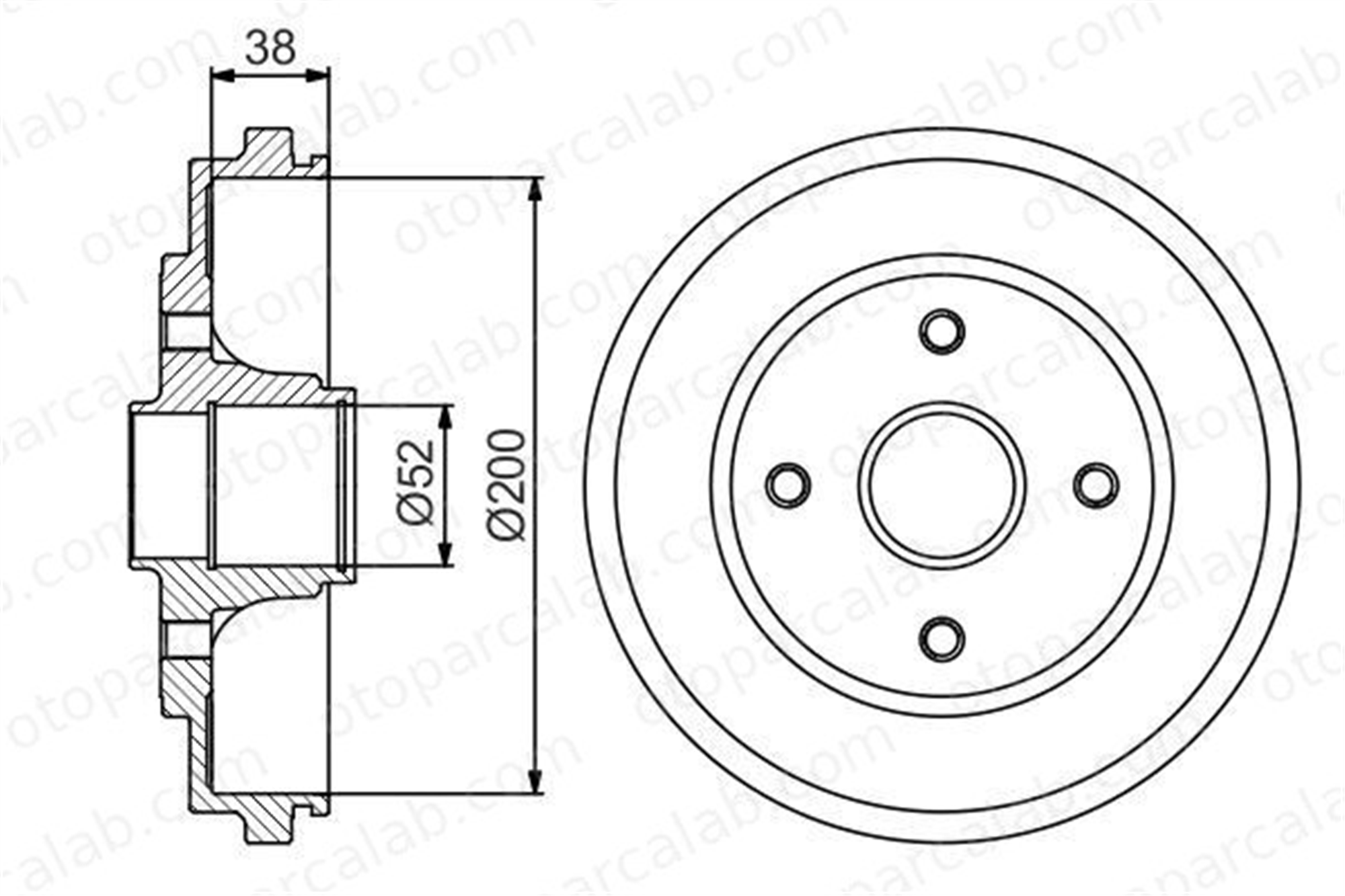 BOSCH 0 986 477 229 Kampana Arka Sağ veya Sol OPEL AGILA SUZUKI WAGON R+ Hatchback 986477229 0 986 477 229