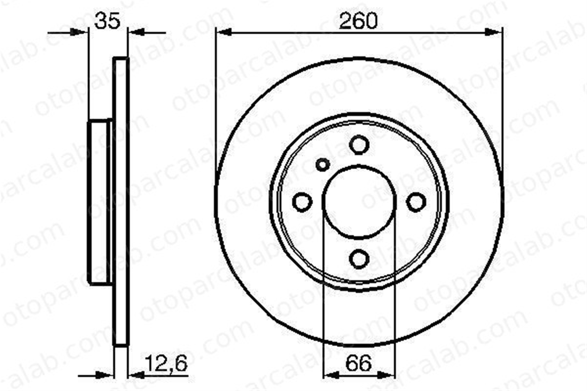 BOSCH 0 986 478 029 Fren Disk Ayna Ön Sağ ve Sol BMW 3 3 Cabrio 34111154747 34116752434