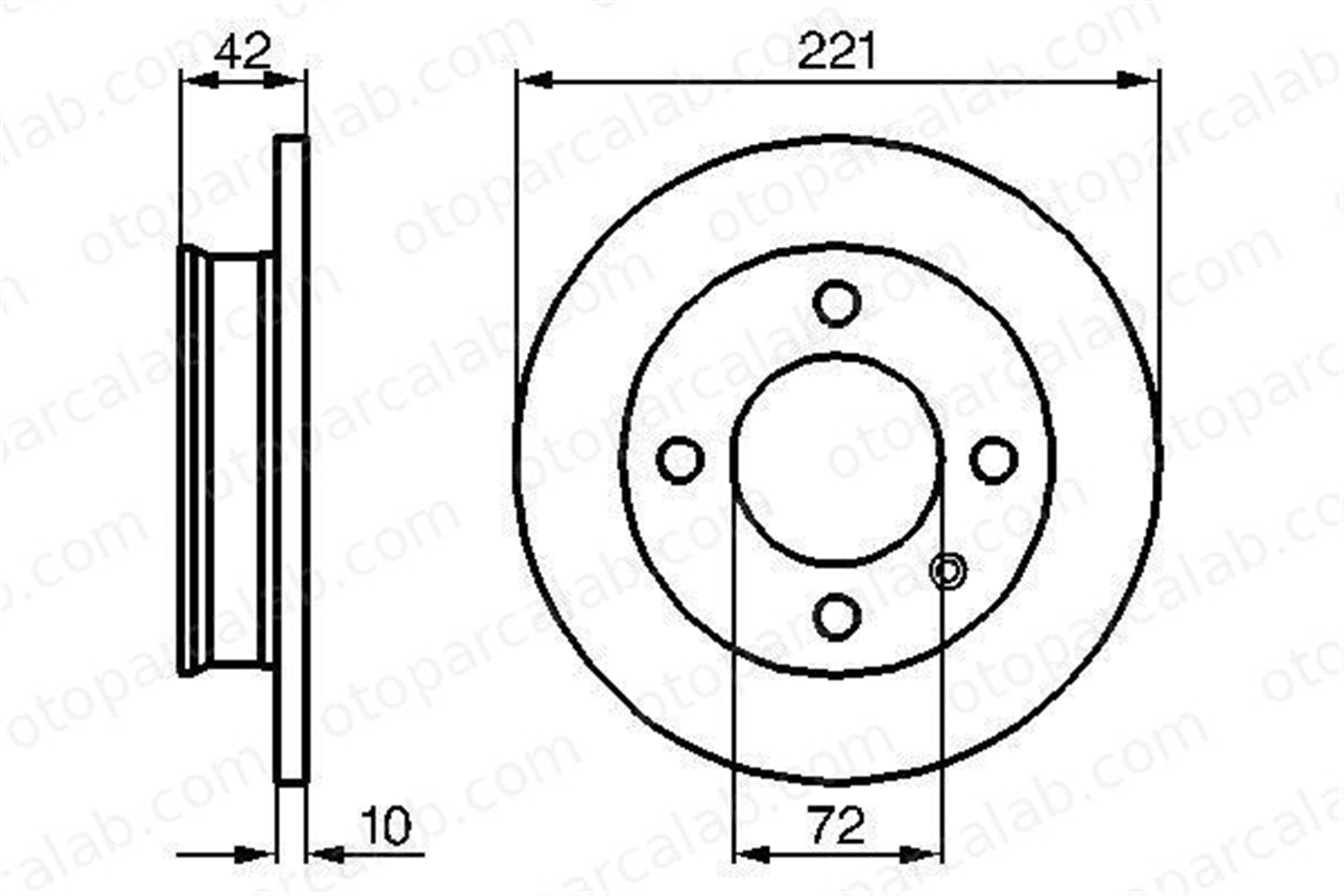 BOSCH 0 986 478 068 Fren Disk Ayna Ön Sağ ve Sol FORD FIESTA II FIESTA I 1102559 1571346