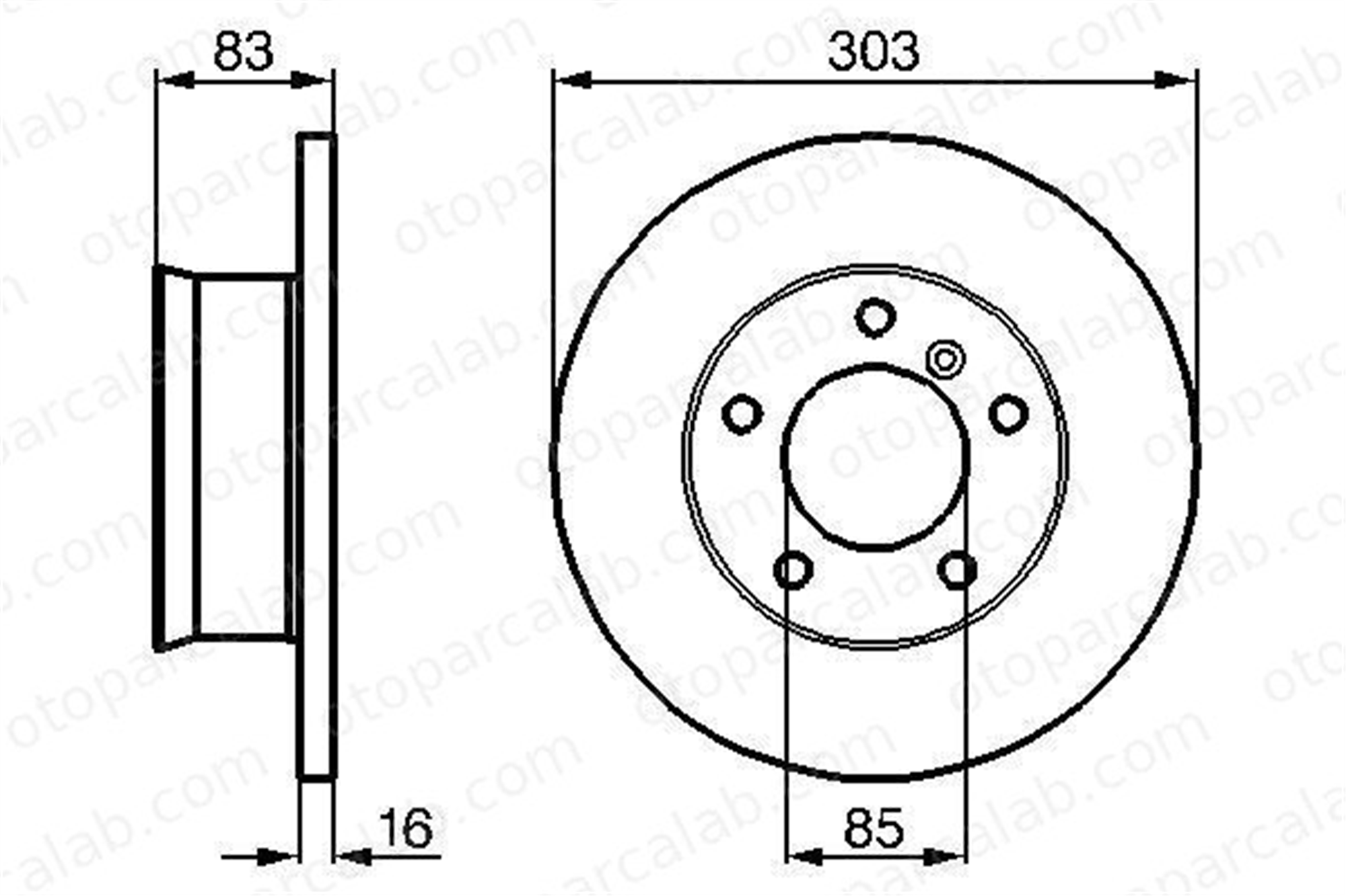 BOSCH 0 986 478 189 Fren Disk Ayna Ön Sağ ve Sol MERCEDES-BENZ G-SERISI PUCH G-MODELL 4604210012 424691