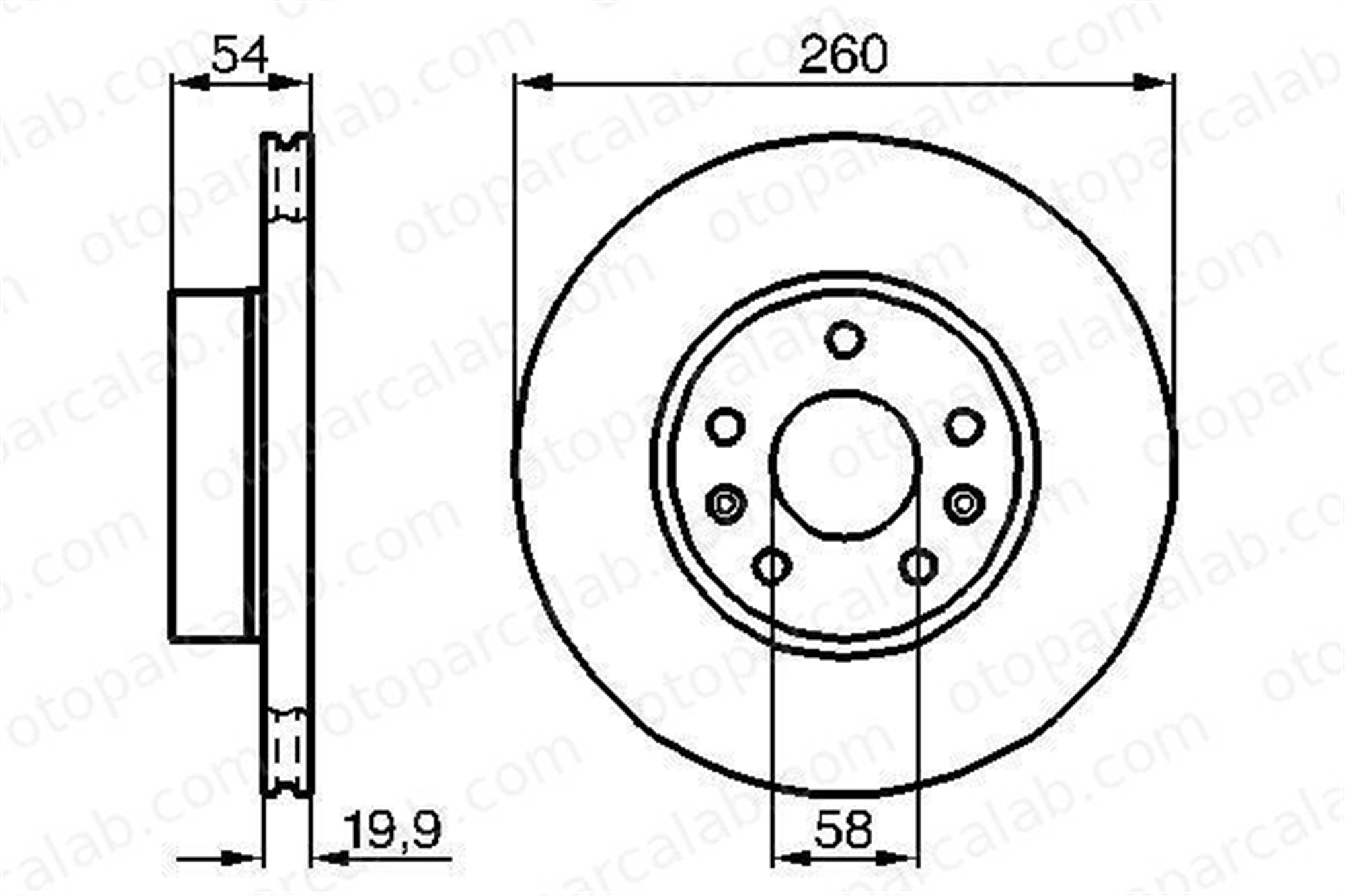 BOSCH 0 986 478 218 Fren Disk Ayna Ön Sağ ve Sol CITROËN CX I CX I Break 986478218 0986478218