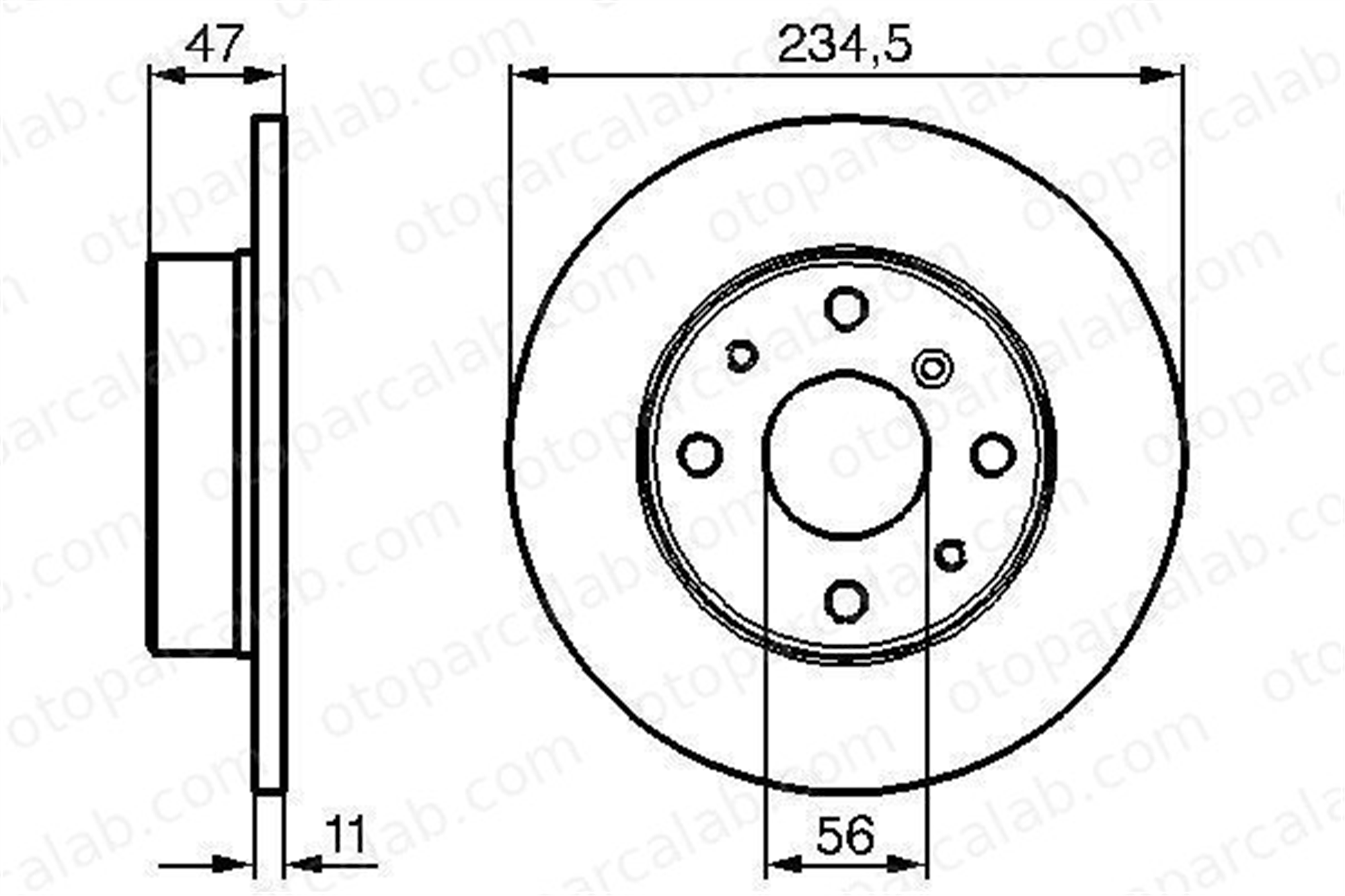 BOSCH 0 986 478 500 Fren Disk Ayna Ön Sağ ve Sol DAIHATSU CHARADE III CHARADE III Sedan 4351287709000 4351287722000