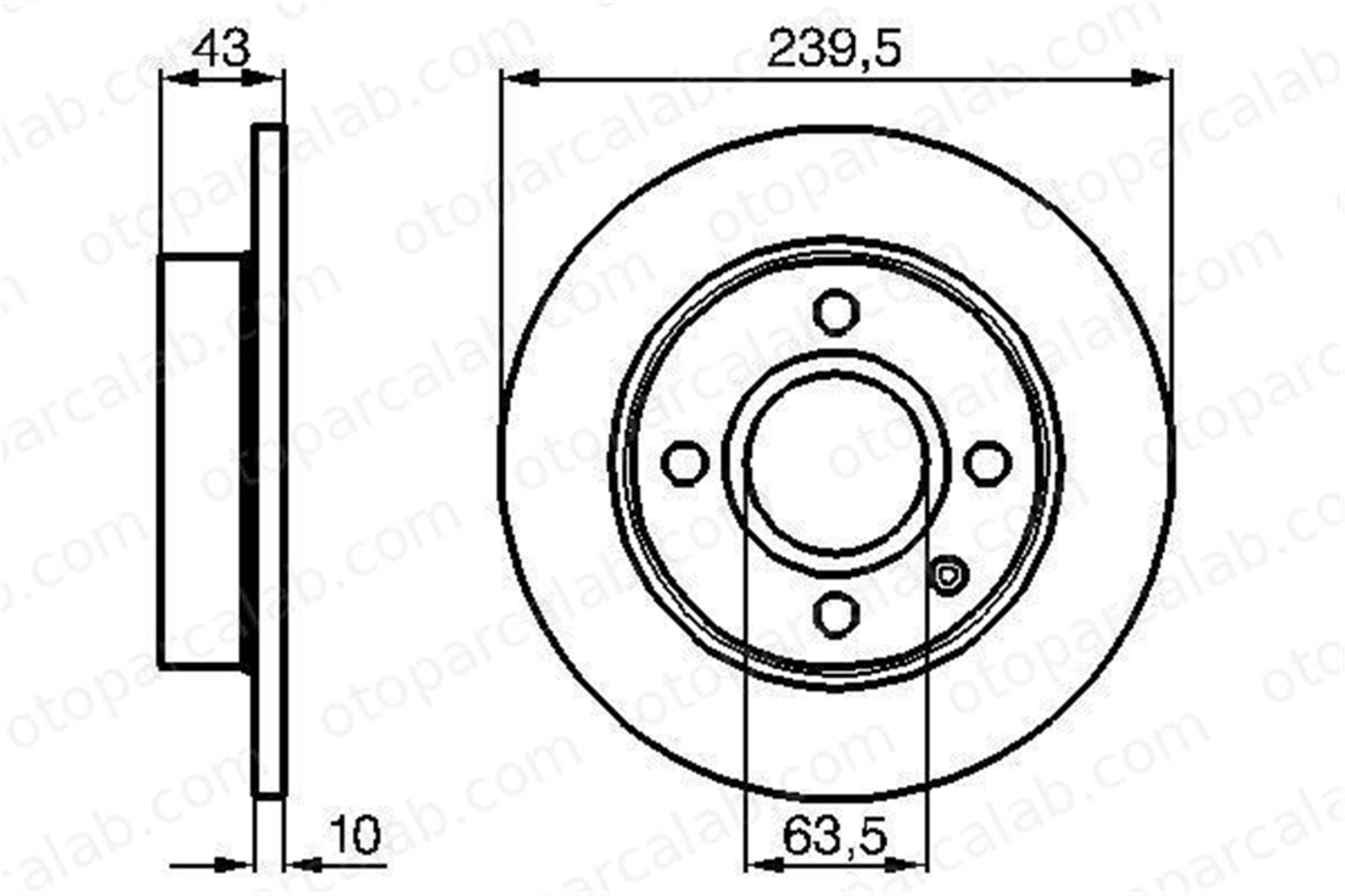BOSCH 0 986 478 501 Fren Disk Ayna Ön Sağ ve Sol FORD FIESTA III ESCORT V 89FX1125AE 5022652