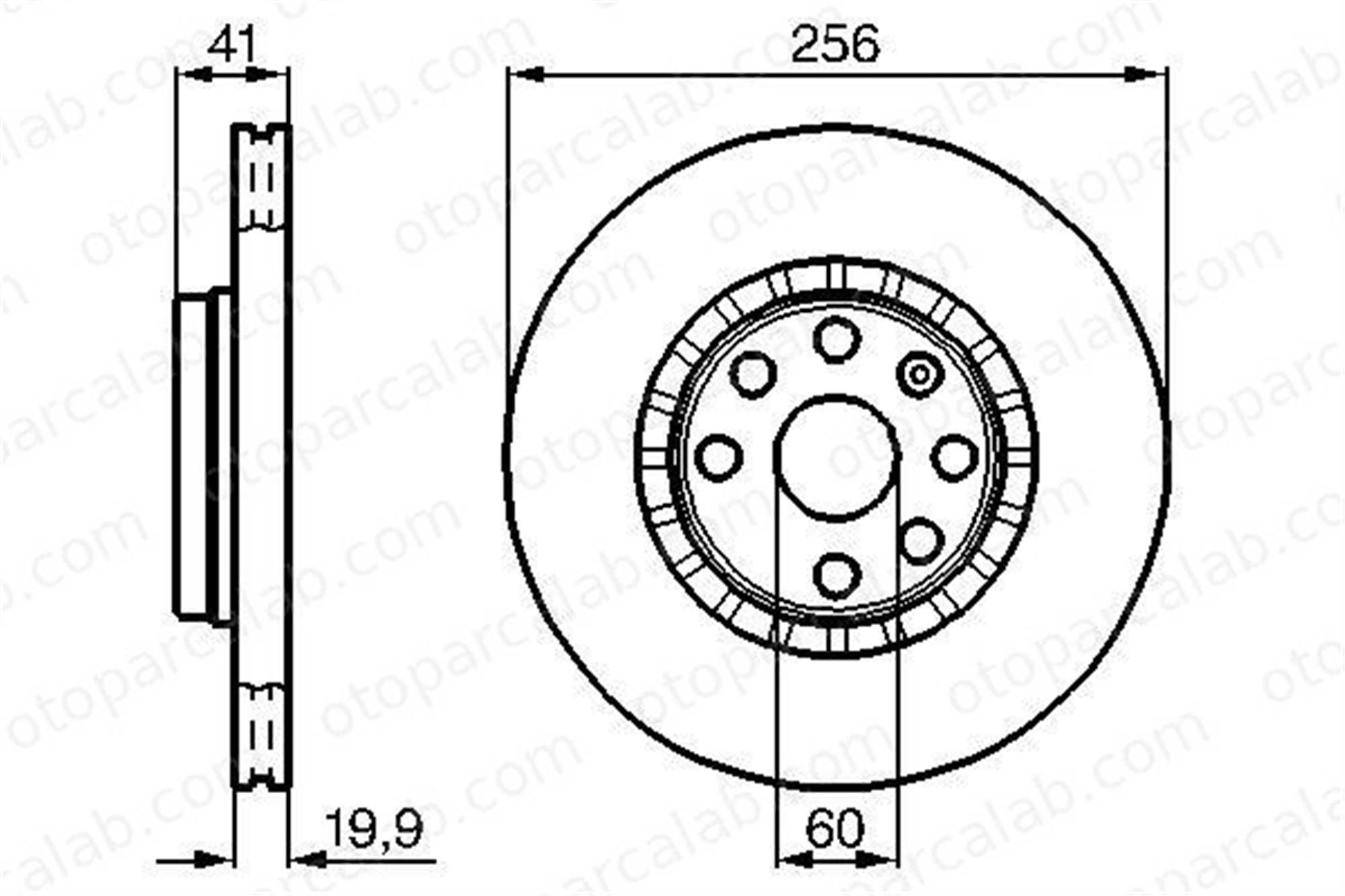 BOSCH 0 986 478 535 Fren Disk Ayna Ön Sağ ve Sol OPEL VECTRA A VECTRA A Hatchback 90421727 90511128