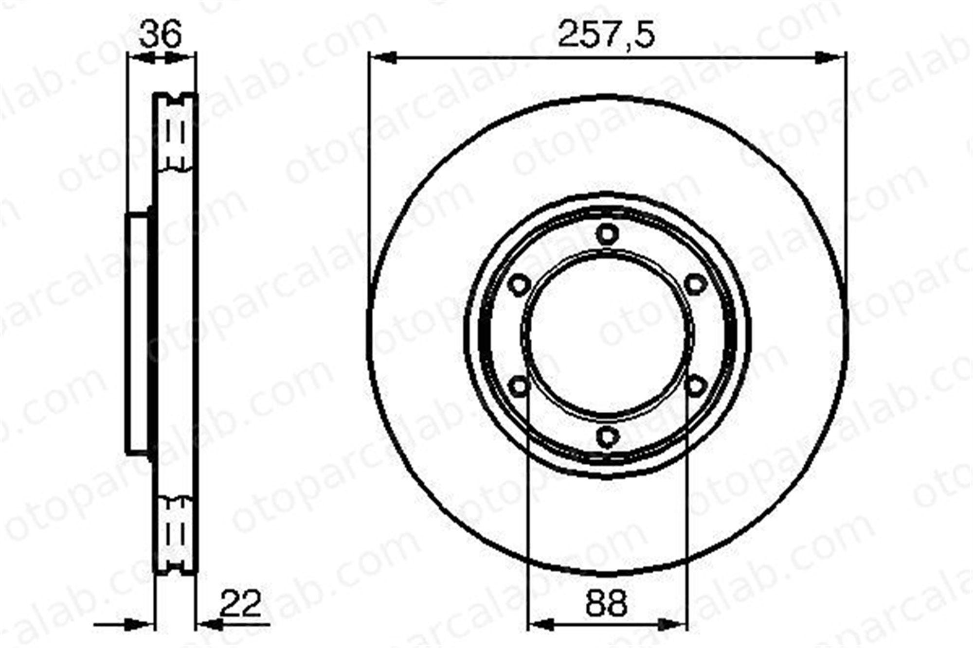 BOSCH 0 986 478 596 Fren Disk Ayna Ön Sağ ve Sol OPEL CAMPO FRONTERA A 8941723761 569801