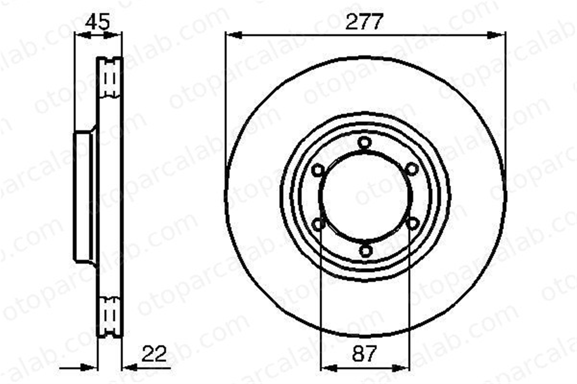 BOSCH 0 986 478 635 Fren Disk Ayna Ön Sağ ve Sol MITSUBISHI L 300 III Minibüs/Otobüs HYUNDAI GALLOPER II ZB403101 HB403101