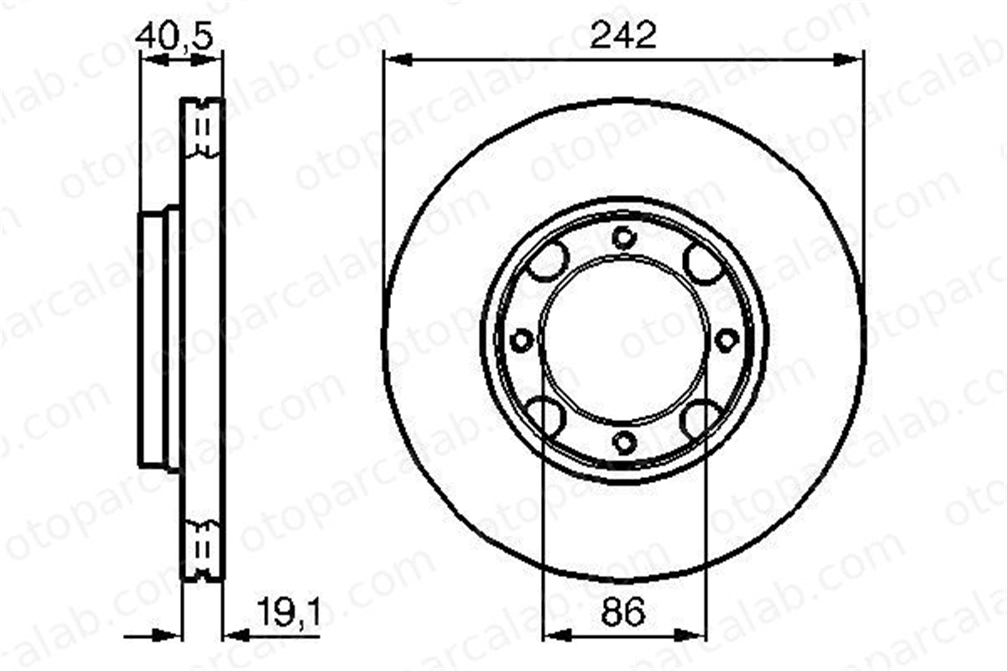 BOSCH 0 986 478 674 Fren Disk Ayna Ön Sağ ve Sol HYUNDAI ACCENT I ACCENT Sedan 5171221B00 5171221350