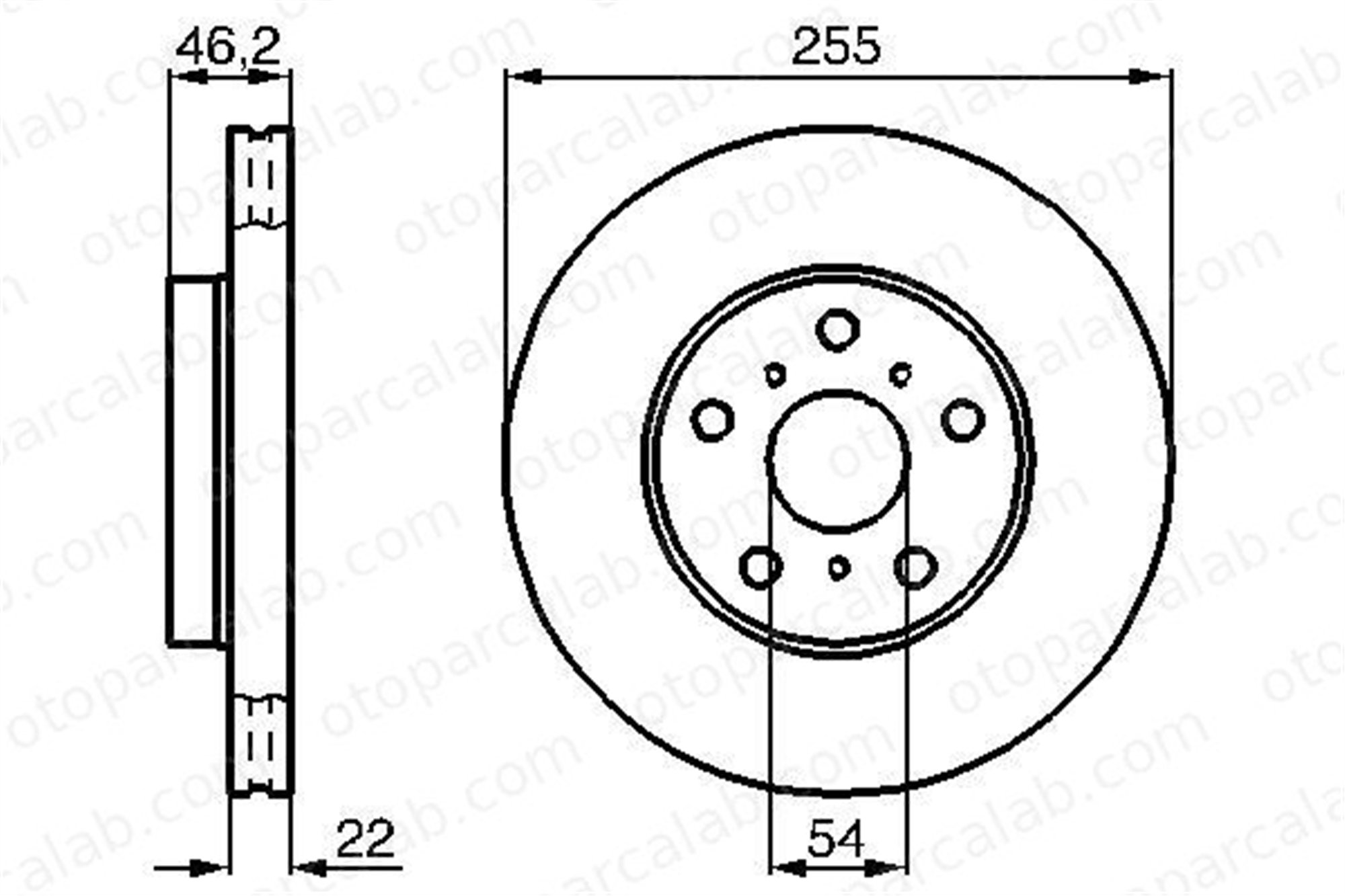 BOSCH 0 986 478 725 Fren Disk Ayna Ön Sağ ve Sol TOYOTA CELICA Coupe CELICA Cabrio 986478725 4351220360
