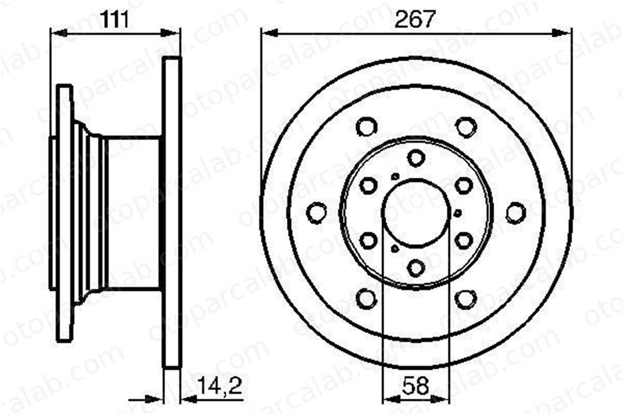 BOSCH 0 986 478 742 Fren Disk Ayna Ön Sağ ve Sol IVECO DAILY II Panelvan/Van DAILY II Platform şasi 1904529 93800492