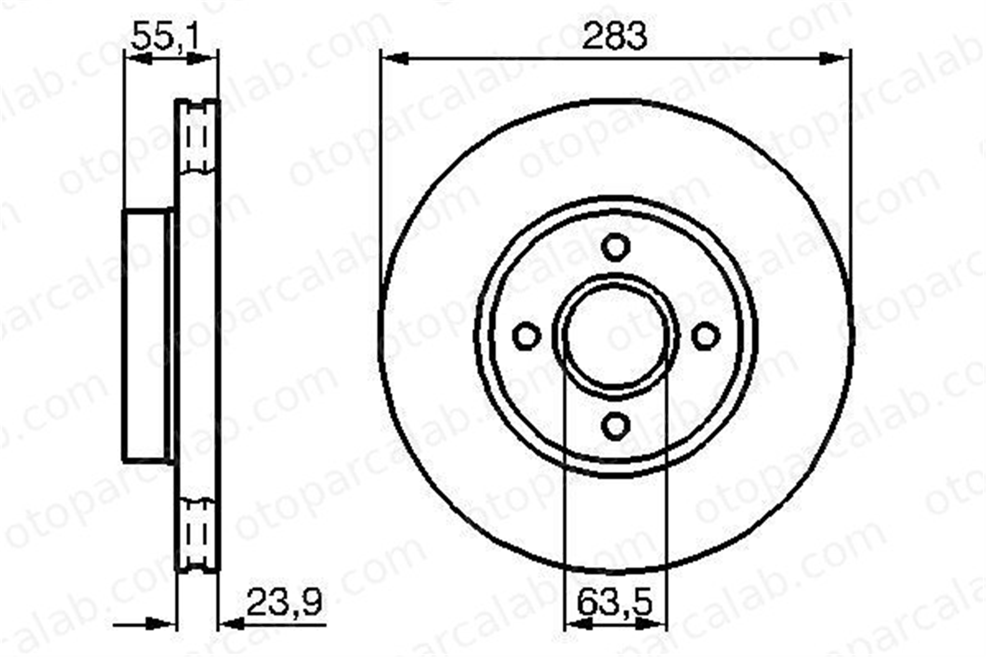 BOSCH 0 986 478 814 Fren Disk Ayna Ön Sağ ve Sol FORD SIERRA II SIERRA II Hatchback 1637618 5022665