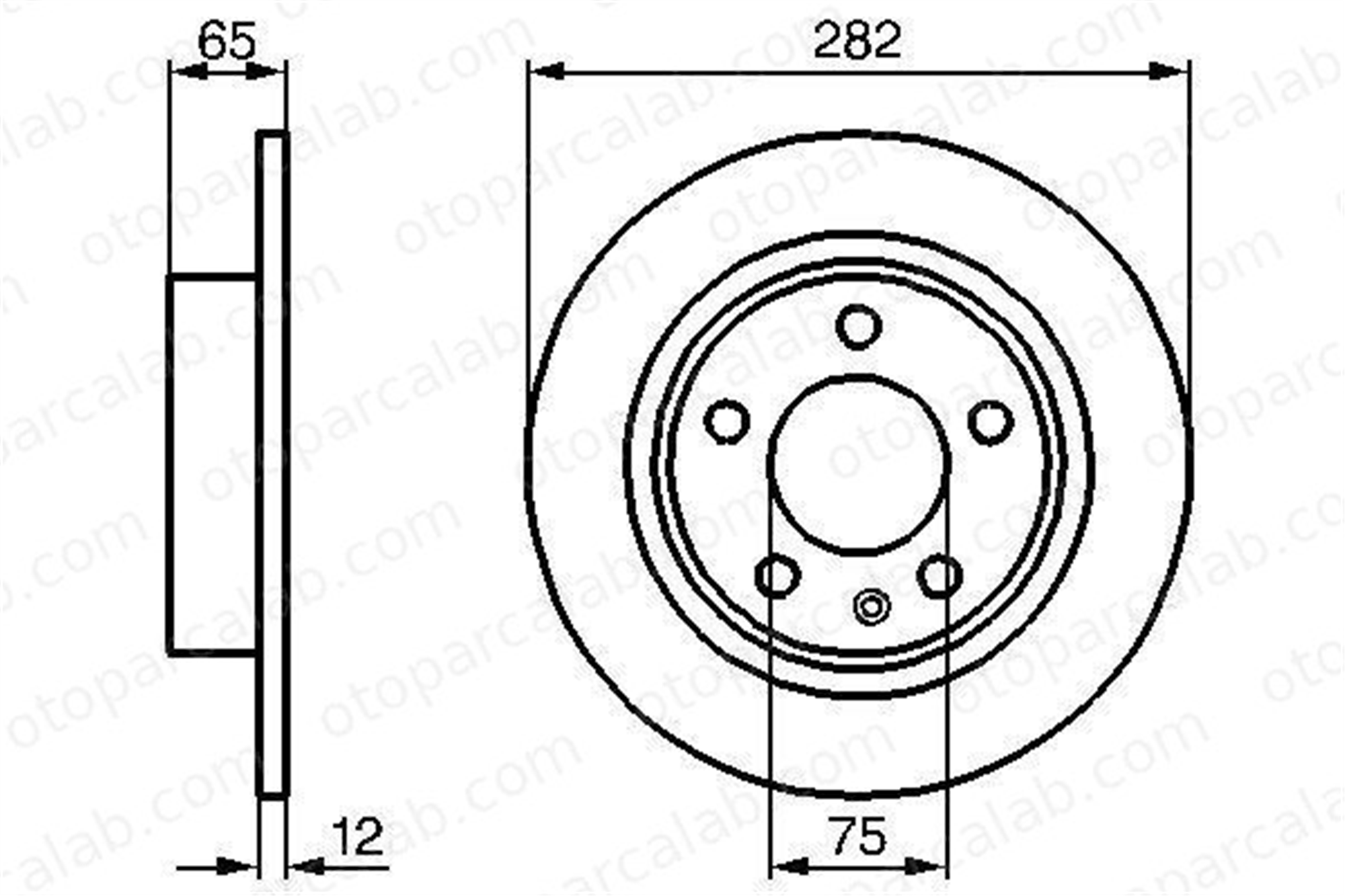 BOSCH 0 986 478 891 Fren Disk Ayna Arka Sağ ve Sol BMW 3 3 Cabrio 34212225507