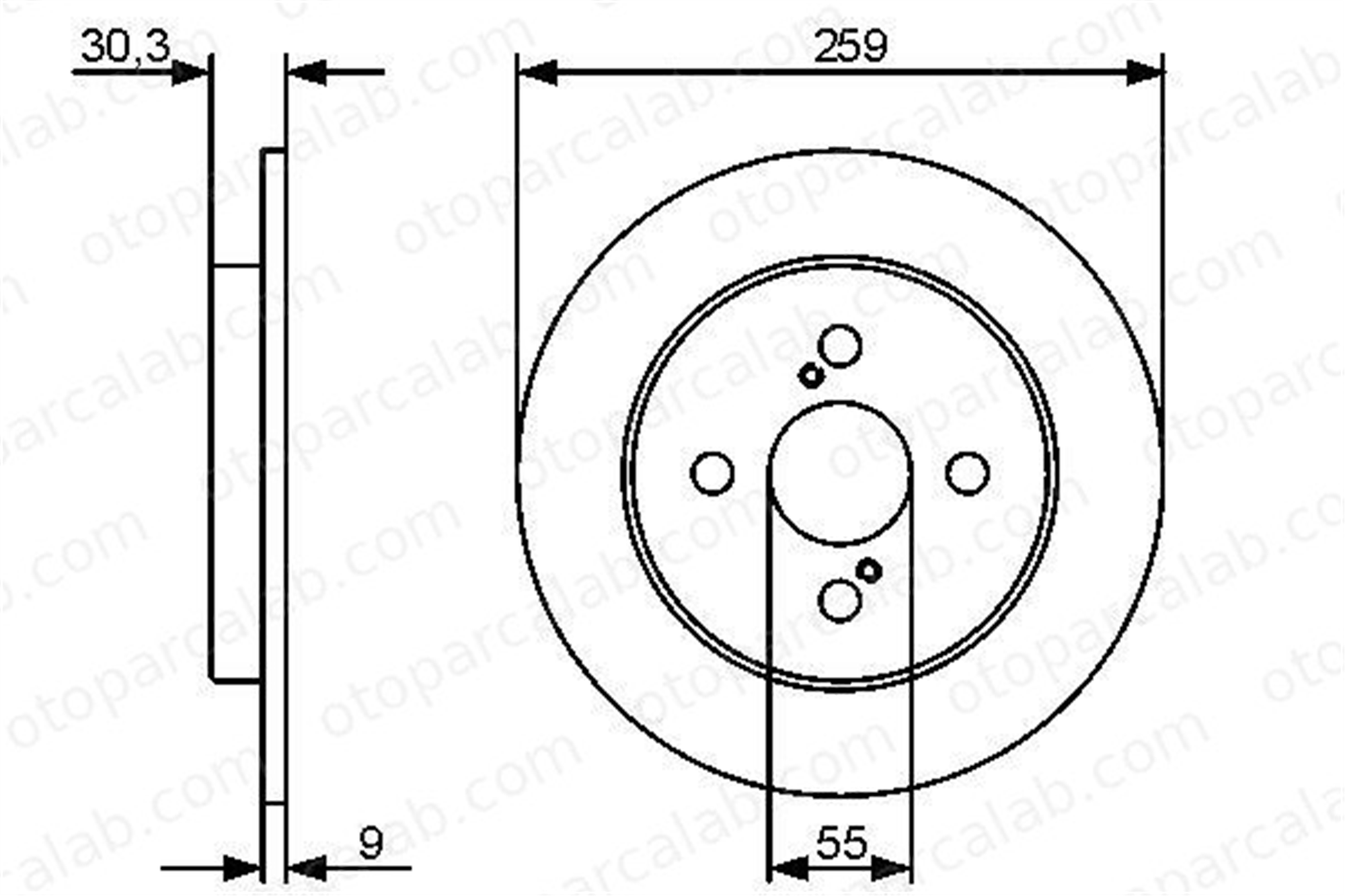 BOSCH 0 986 479 420 Fren Disk Ayna Arka Sağ ve Sol TOYOTA IQ YARIS 424310D090 424310D110