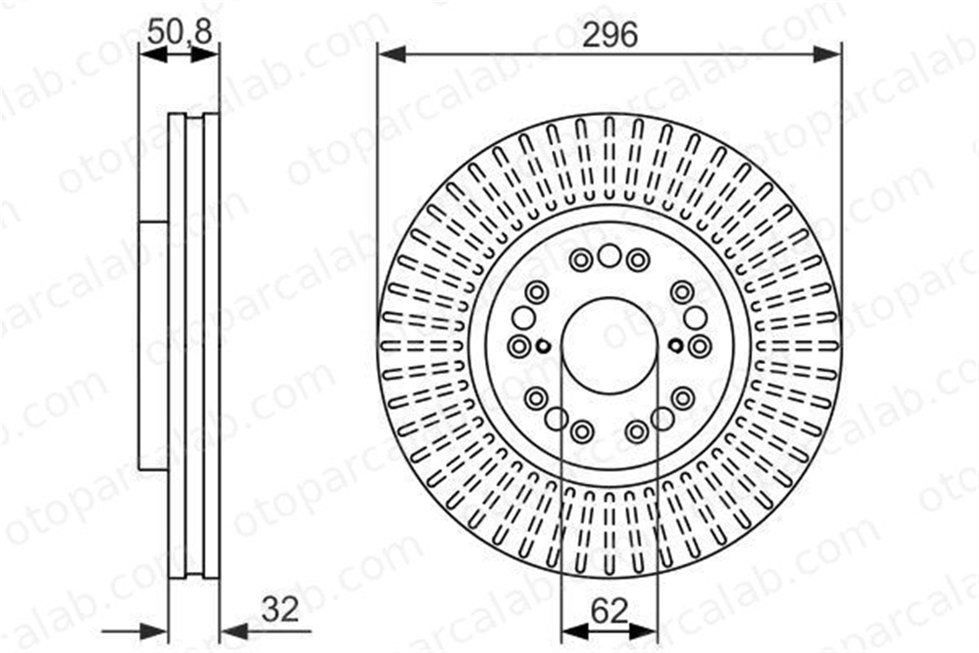 BOSCH 0 986 479 485 Fren Disk Ayna Ön Sağ ve Sol LEXUS IS I IS SportCross 4351214220 4351250111