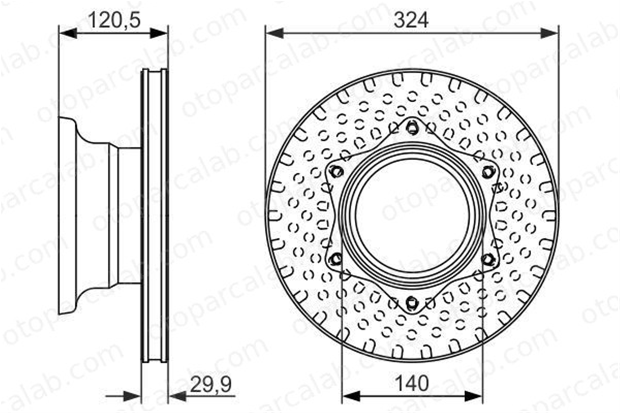 BOSCH 0 986 479 600 Fren Disk Ayna Arka Sağ ve Sol MERCEDES-BENZ VARIO Platform şasi VARIO Damperli araç 6684230112 A6684230112