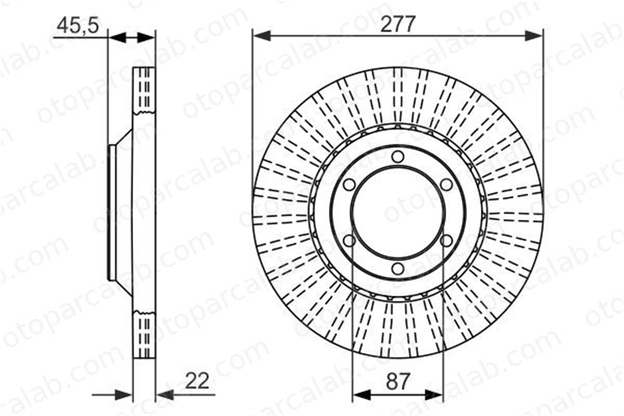 BOSCH 0 986 479 702 Fren Disk Ayna Ön Sağ ve Sol HYUNDAI GALLOPER II GALLOPER I 986479702 HQ232405