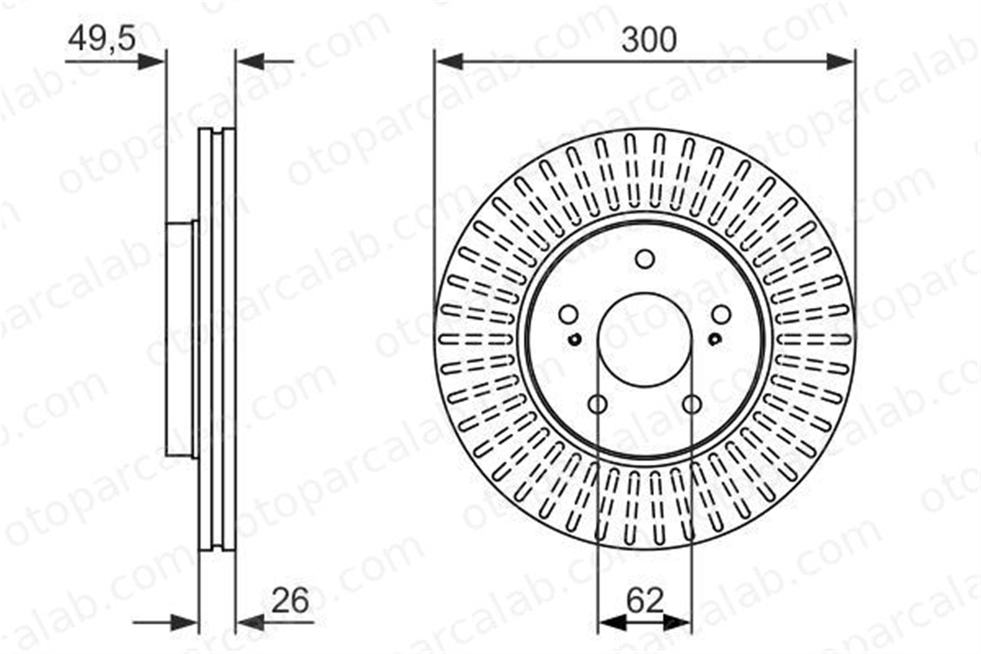 BOSCH 0 986 479 787 Fren Disk Ayna Ön Sağ ve Sol SUZUKI KIZASHI 5531157L01 5531157L00