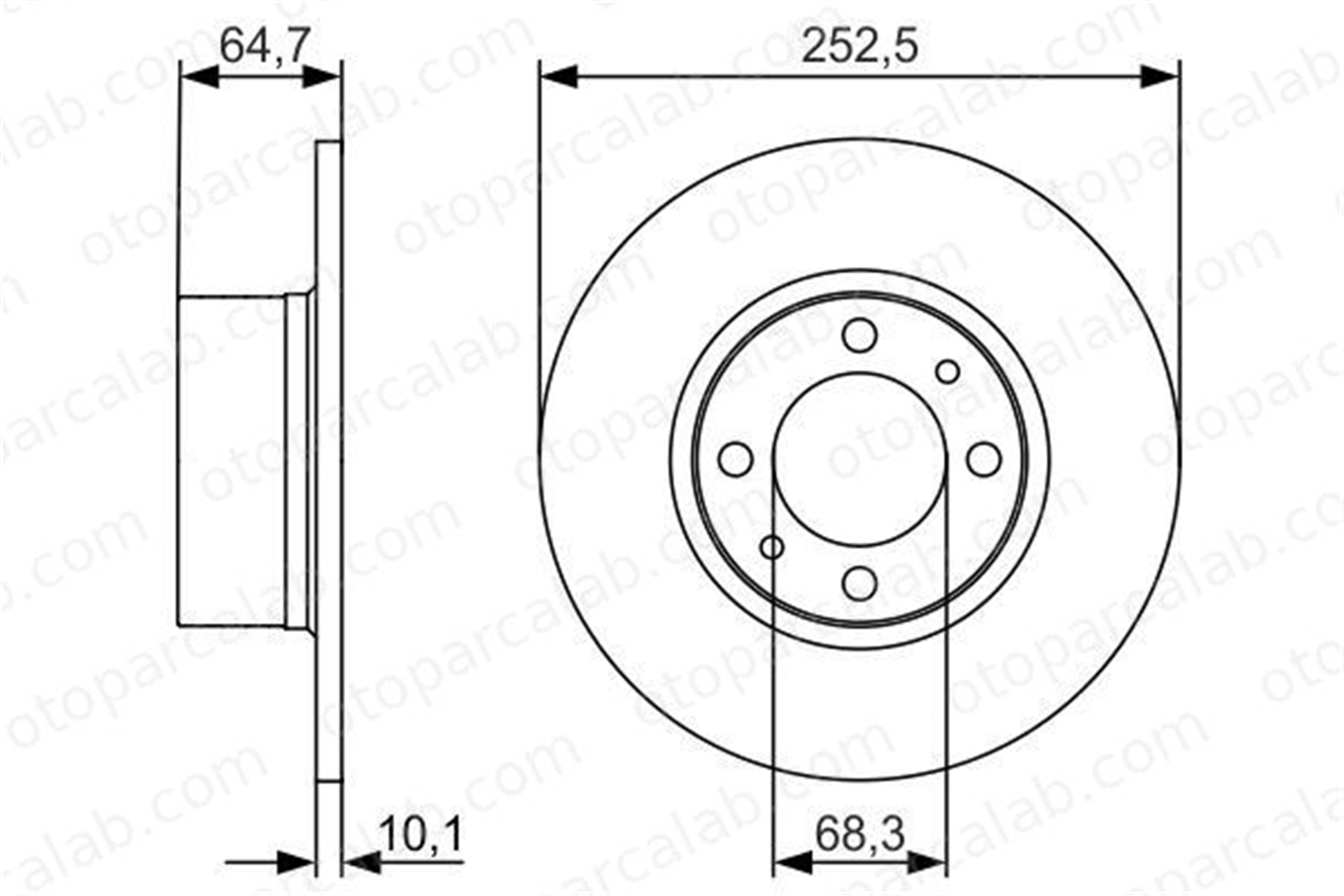 BOSCH 0 986 479 988 Fren Disk Ayna Ön Sağ ve Sol LADA NOVA Station wagon 1200-1500 Station wagon LAA21013103002 LAA21013501070
