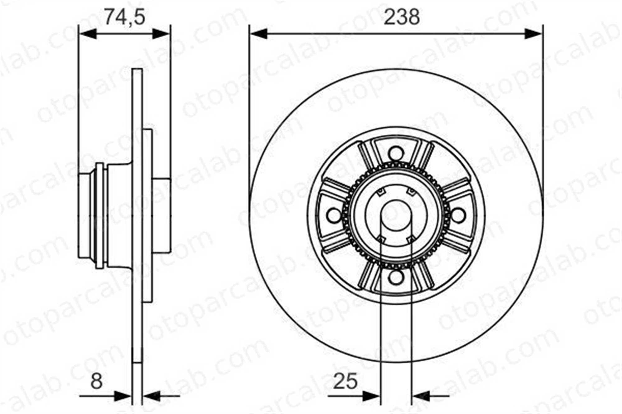 BOSCH 0 986 479 A48 Fren Disk Ayna Arka Sağ ve Sol RENAULT 19 II Chamade 19 II 7701204901 7701204294