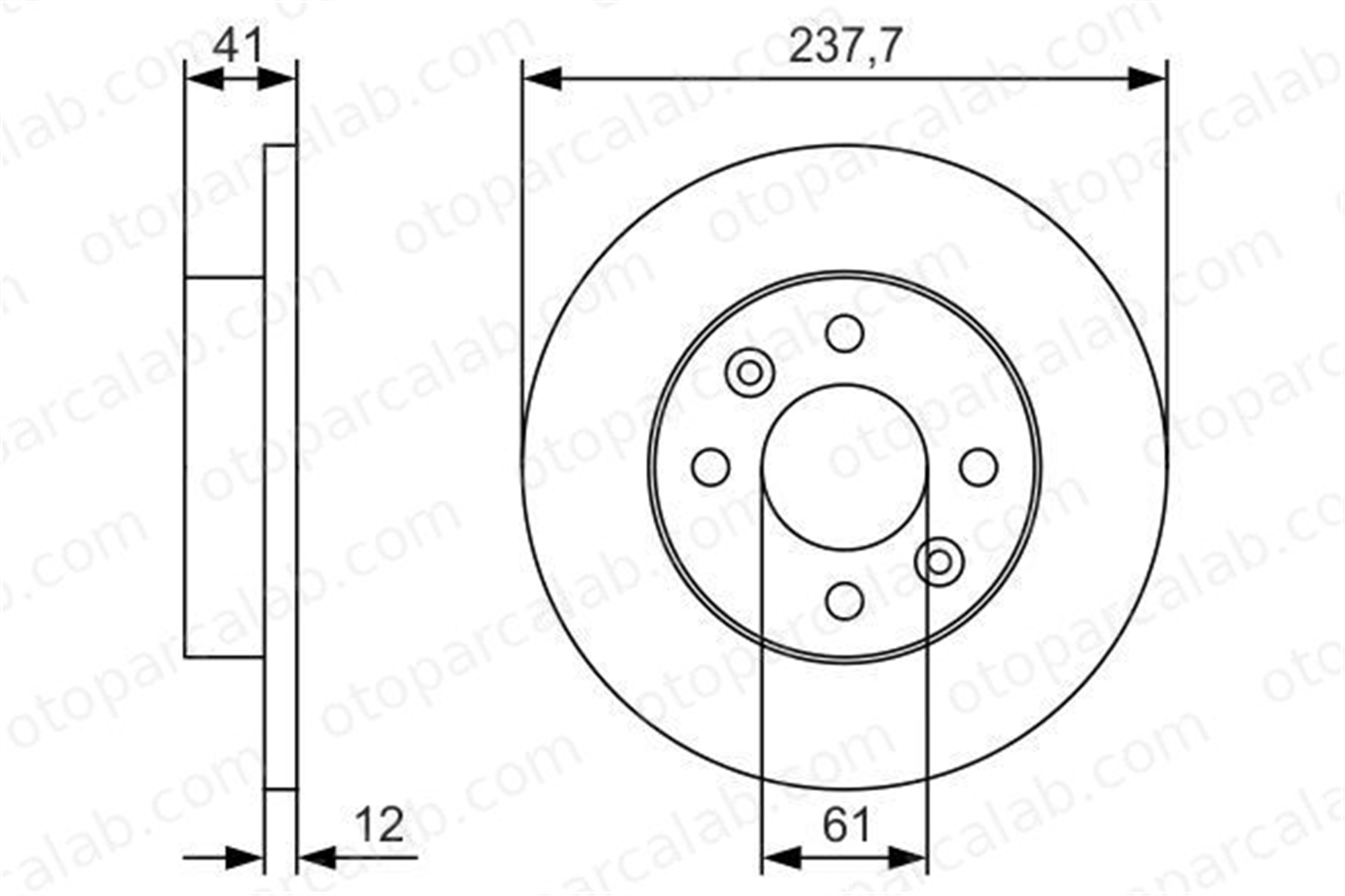 BOSCH 0 986 479 S45 Fren Disk Ayna Ön Sağ ve Sol DACIA LOGAN SANDERO 6001547684 6001549211