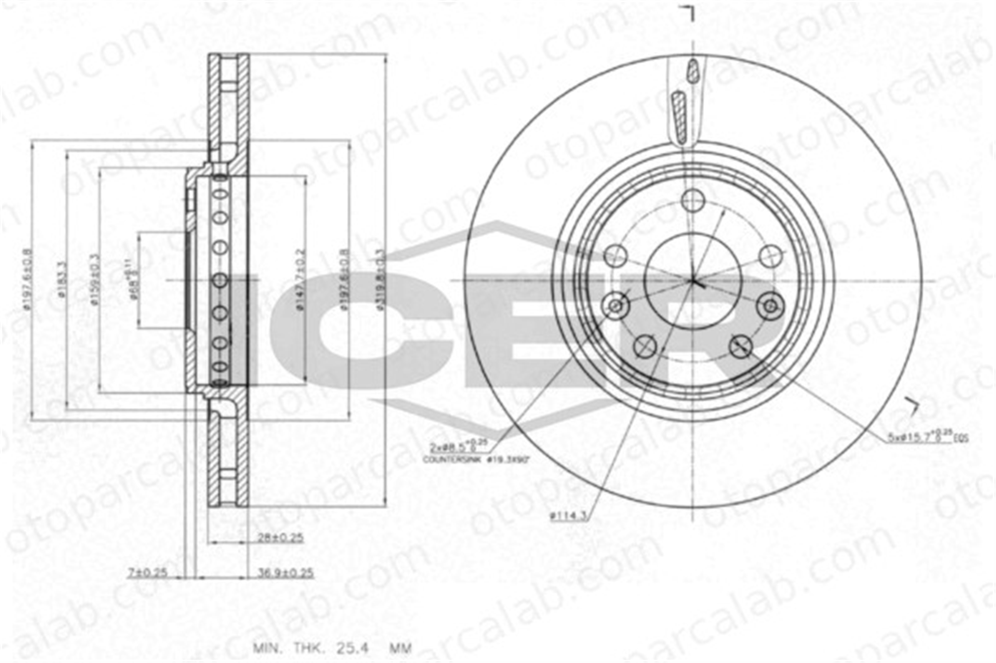 BOSCH 0 986 479 S94 Fren Disk Ayna Ön Sağ ve Sol RENAULT GRAND SCÉNIC IV LAGUNA Coupe 402060003R 402064155R