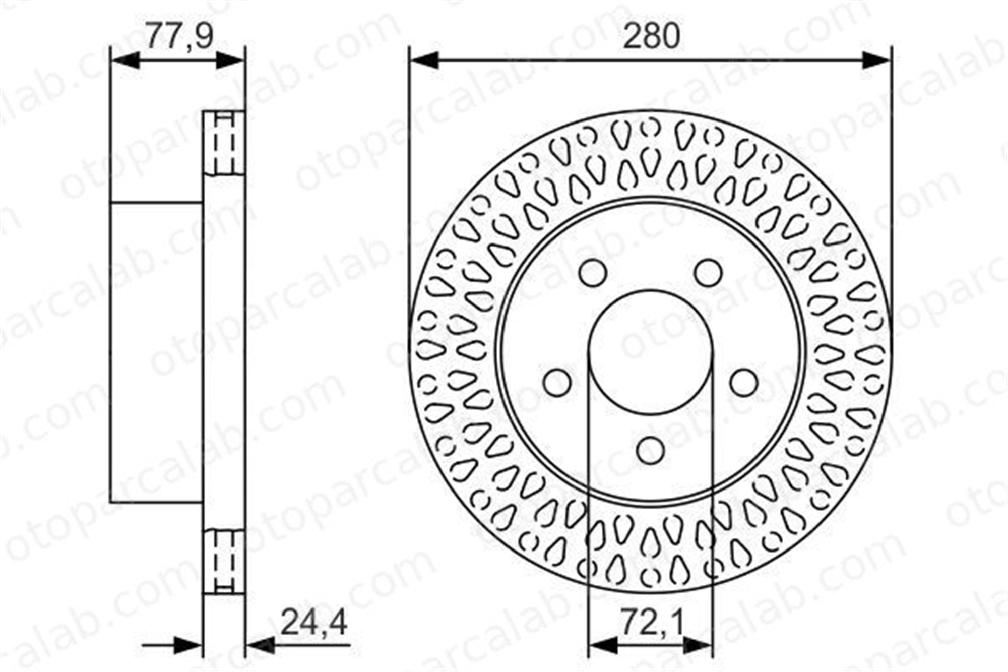 BOSCH 0 986 479 U00 Fren Disk Ayna Ön Sağ ve Sol JEEP WRANGLER II CHEROKEE 5016434AA 05016 434AA