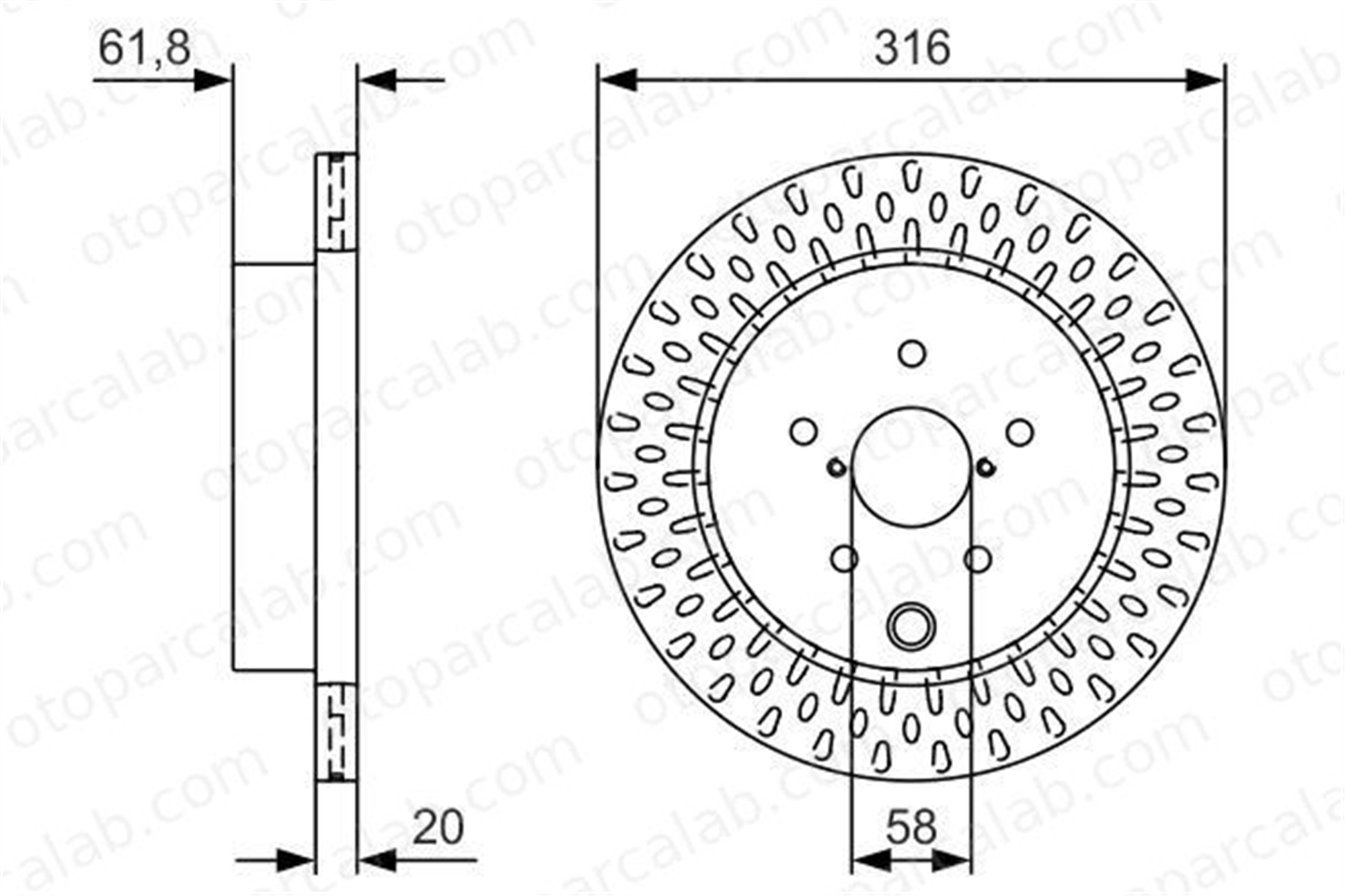 BOSCH 0 986 479 V05 Fren Disk Ayna Arka Sağ ve Sol SUBARU IMPREZA Hatchback IMPREZA Sedan SUB26700FG010 26700FG010