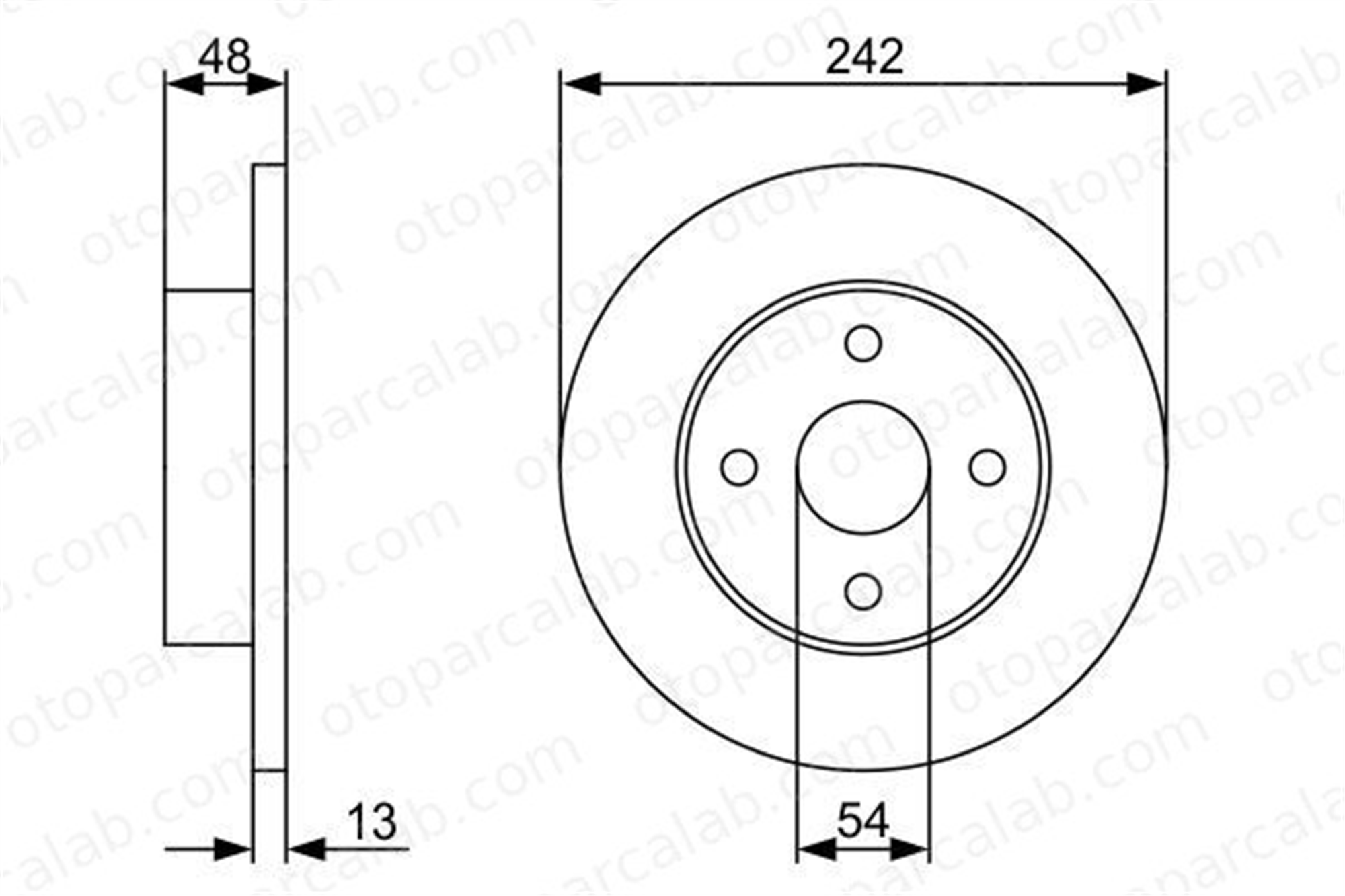 BOSCH 0 986 479 V69 Fren Disk Ayna Ön Sağ ve Sol TOYOTA COROLLA COROLLA Liftback 986479V69 435120E900