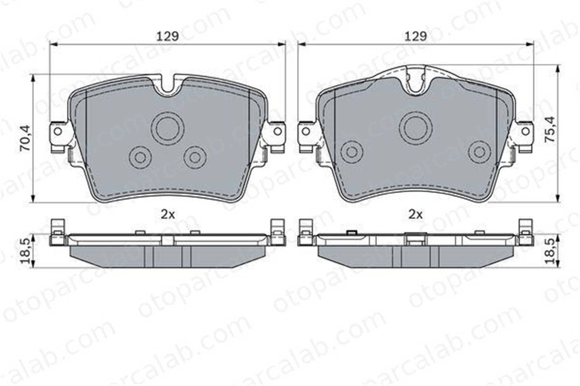BOSCH 0 986 494 940 Fren Disk Balata Ön BMW 5 X3 34106860019 34106876245