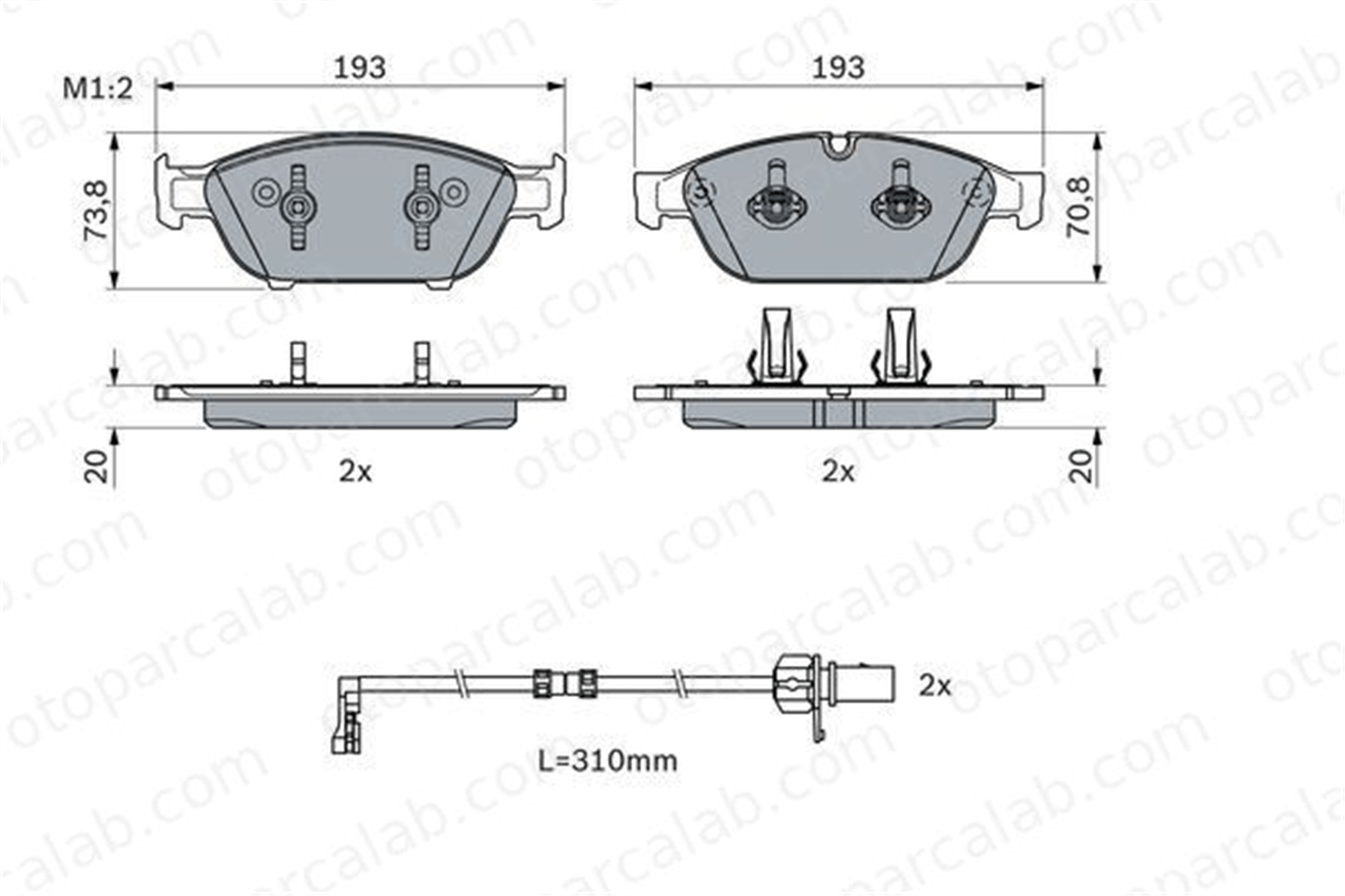 BOSCH 0 986 494 986 Fren Disk Balata Ön AUDI A6 C7 A6 C7 Avant 4G0698151B 4G0698151AJ