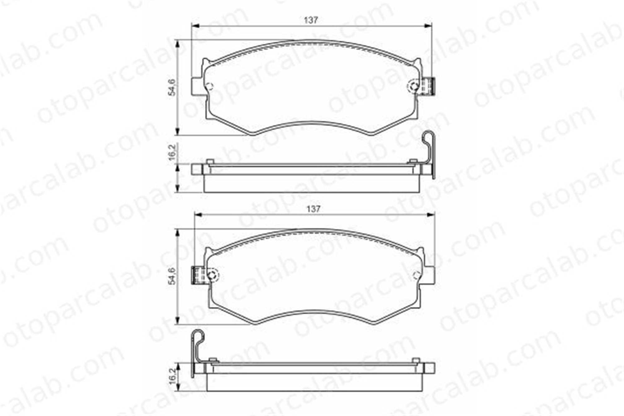 BOSCH 0 986 495 076 Fren Disk Balata Ön SSANGYONG KORANDO HYUNDAI SONATA III WVA21275 5810128A00