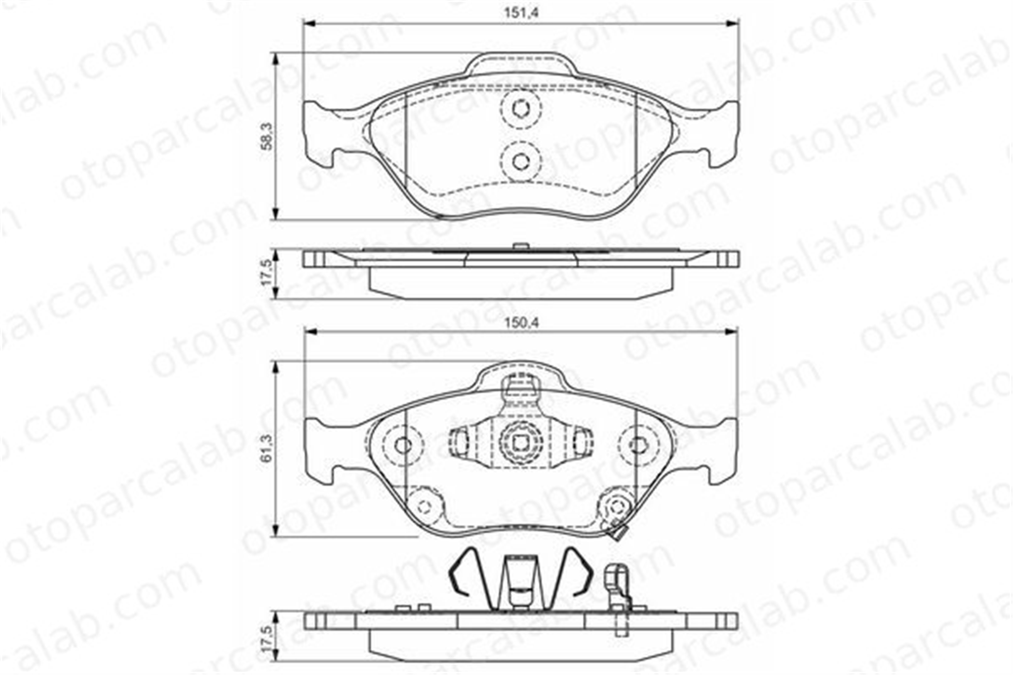BOSCH 0 986 495 093 Fren Disk Balata Ön TOYOTA YARIS DAIHATSU CHARADE VIII 44650D050 044650D050
