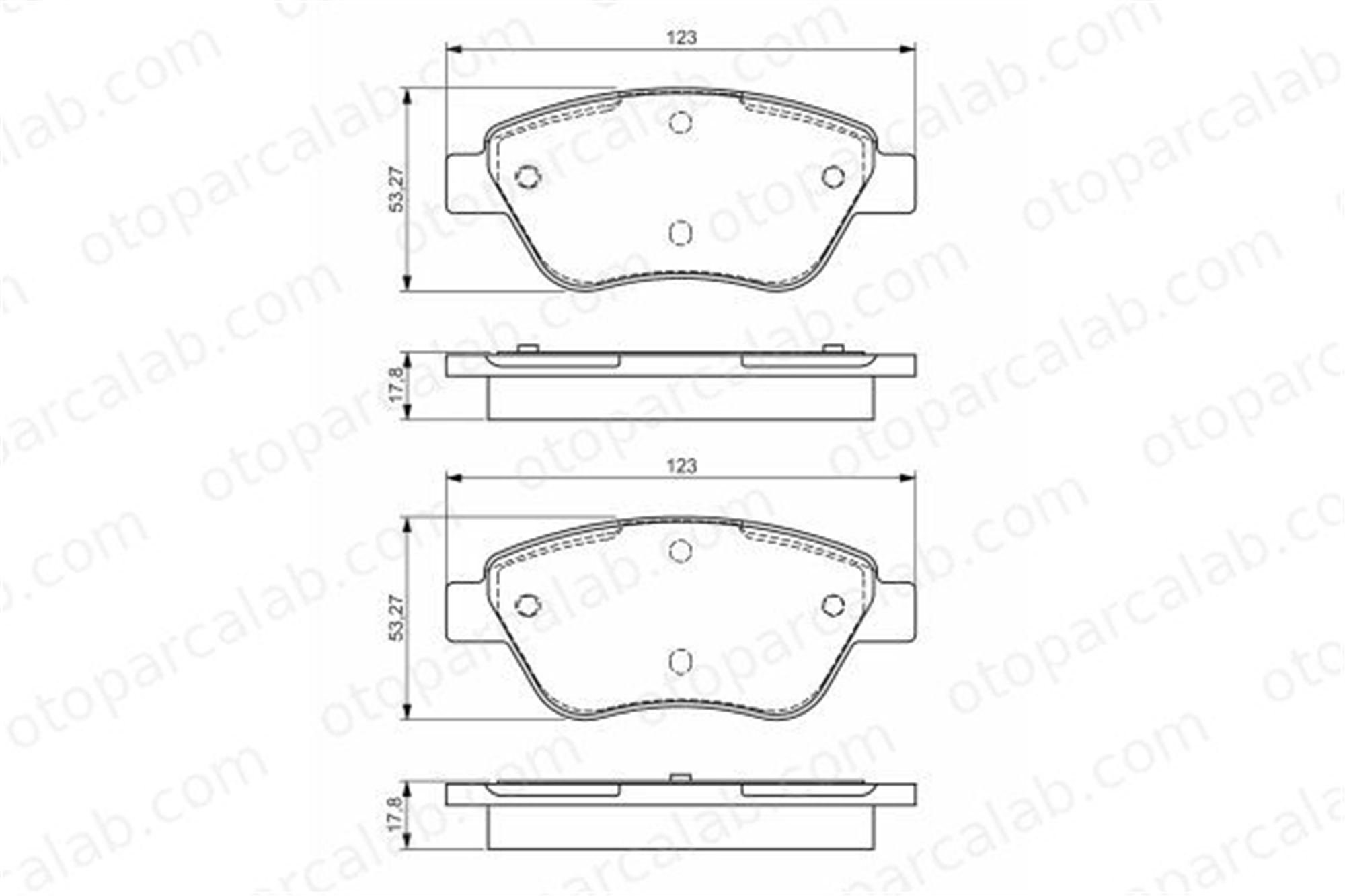 BOSCH 0 986 495 102 Fren Disk Balata Ön FIAT DOBLO Kasa/büyük limuzin DOBLO MPV 71752983 71754802